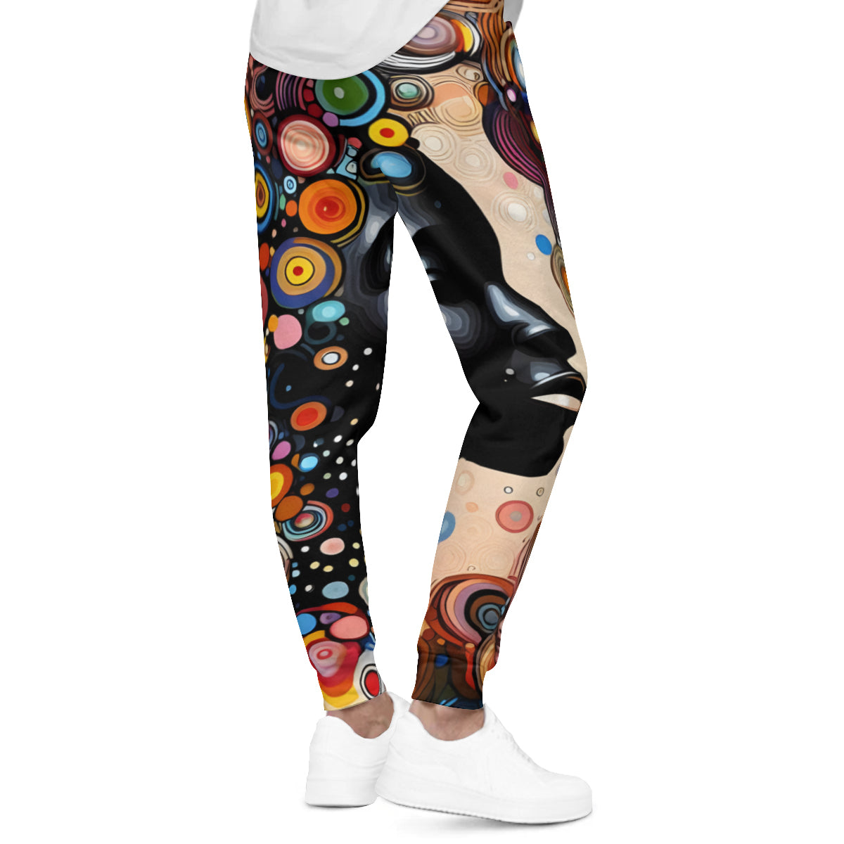 Abstract Afrocentric Men's Adult Hoodie Set (Double-Layer Hood) | Health Fabric