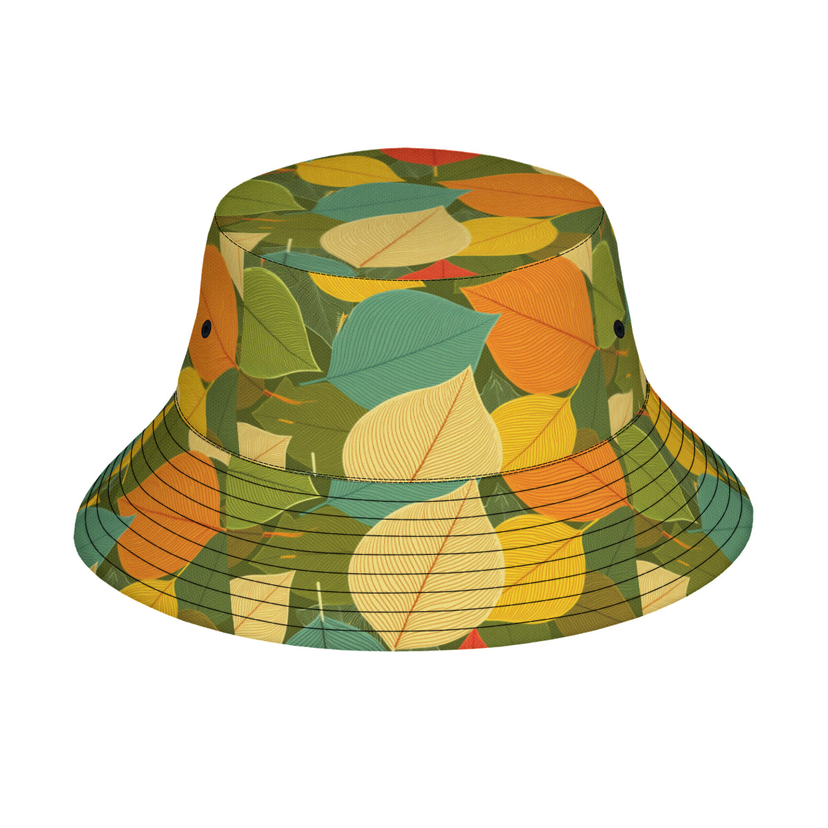 Autumn Floral Double-Sided Unisex Polyester Bucket Hat