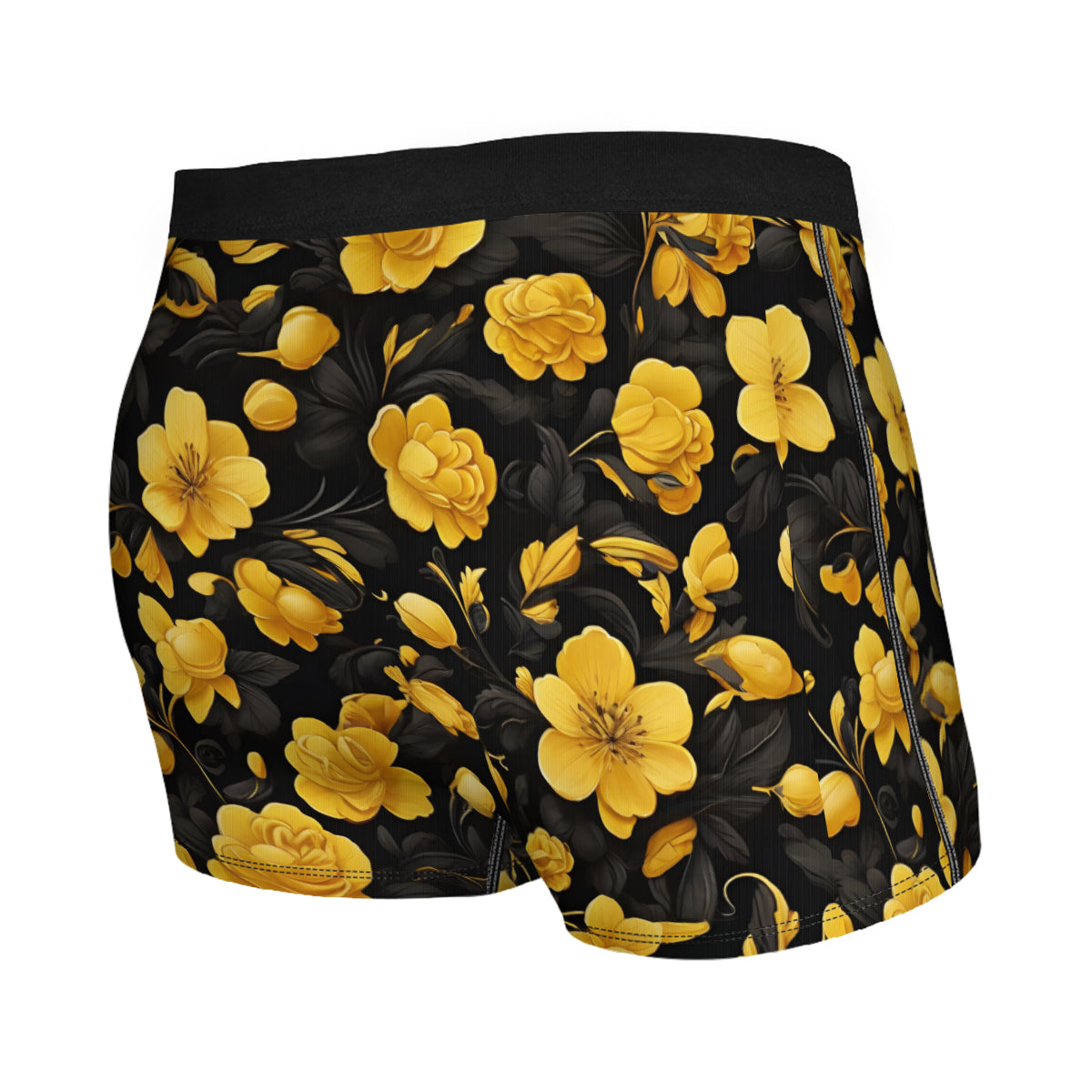 Yellow Flowers Men's Underwear (Multi-Faceted Design)