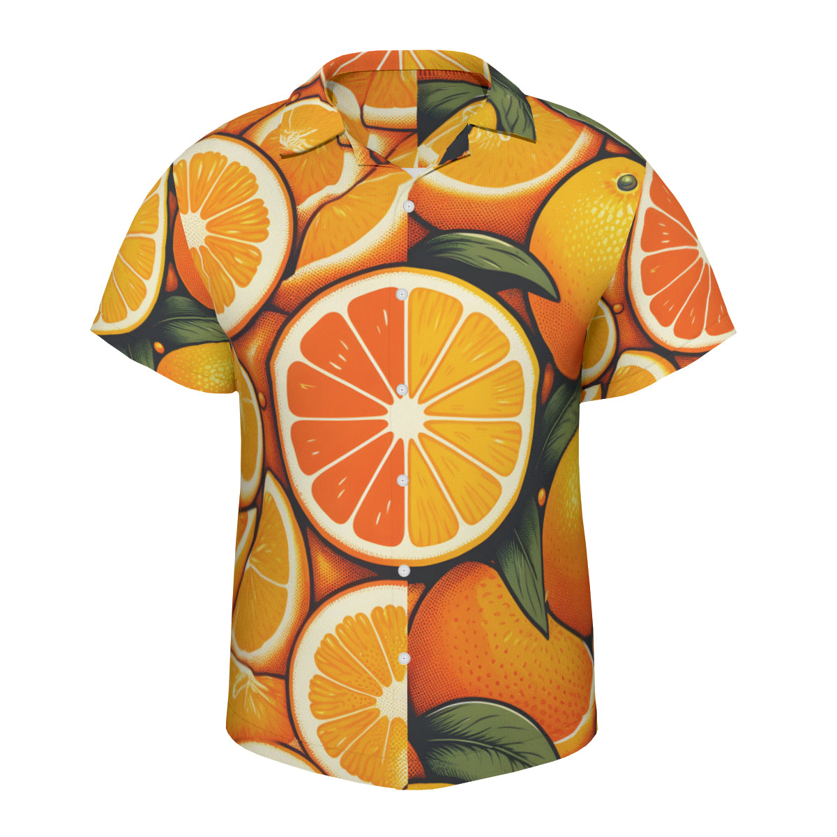 Orange Short Sleeves Men's Shirt