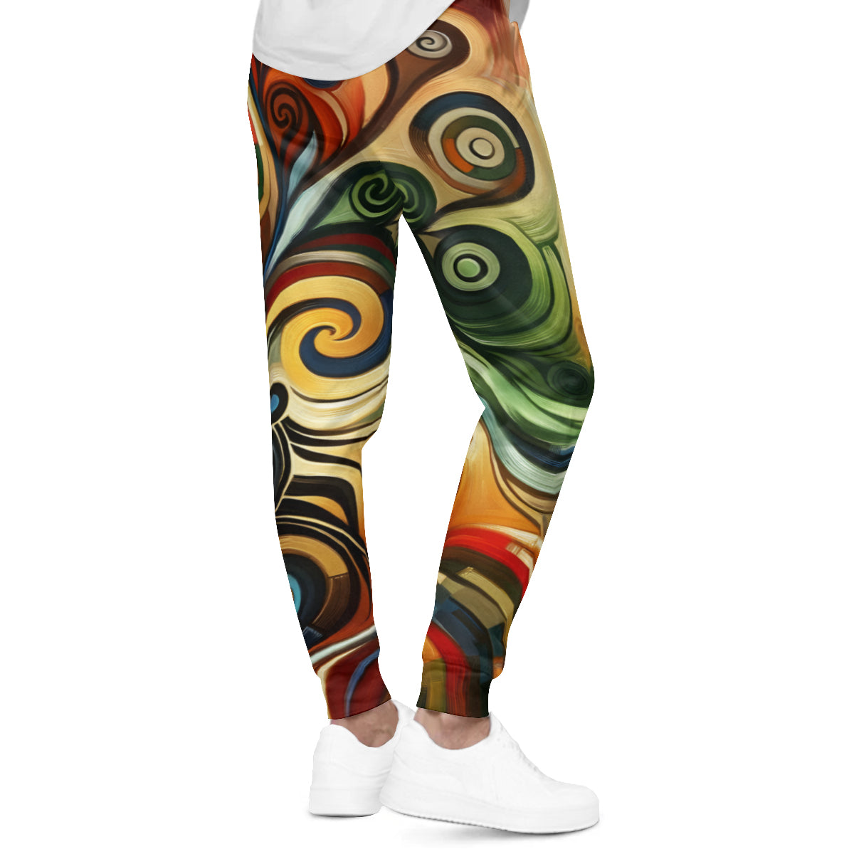 Swirling Design Men's Adult Hoodie Set (Double-Layer Hood) | Health Fabric