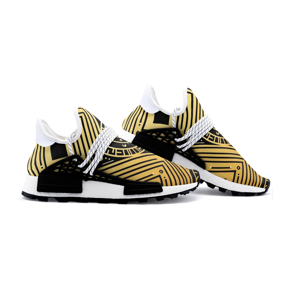 Black and Gold Unisex Lightweight Sneaker S-1