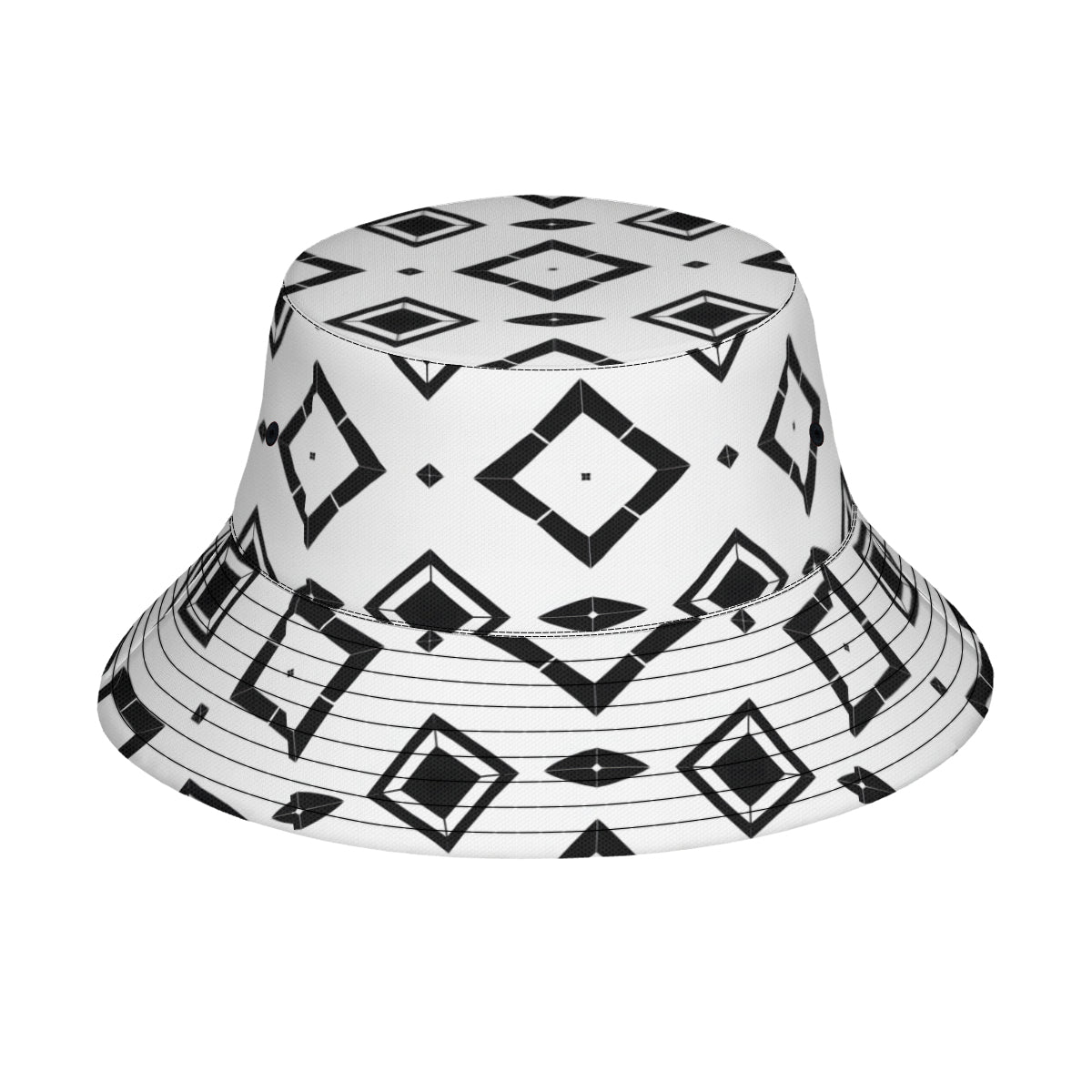 Black And White Double-Sided Unisex Polyester Bucket Hat