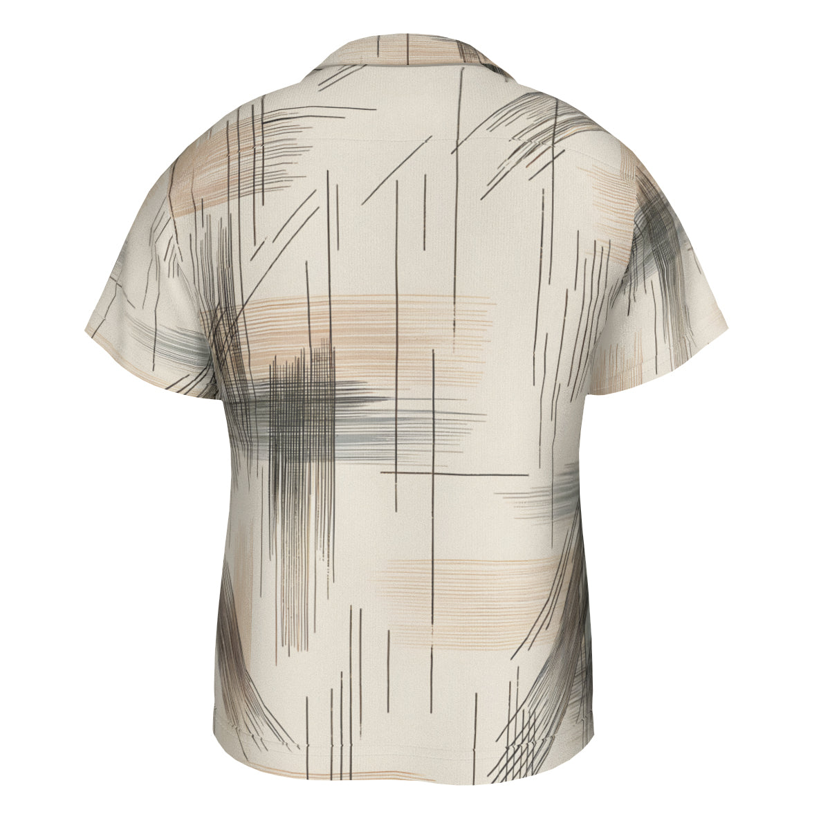 Minimalistic Abstract Short Sleeves Men's Shirt