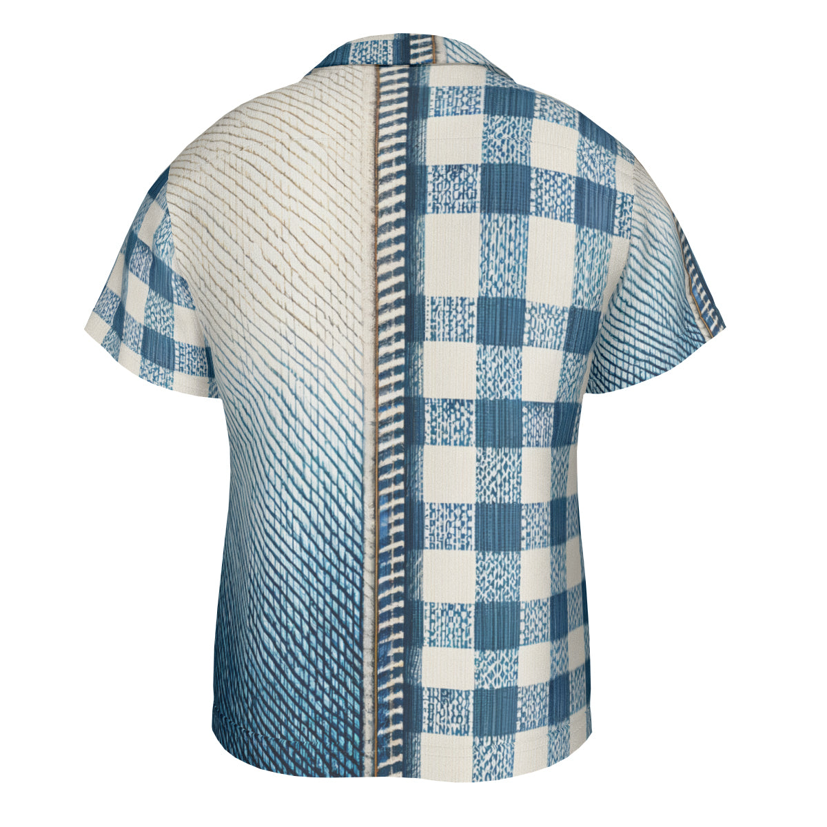 Denim Design Short Sleeves Men's Shirt