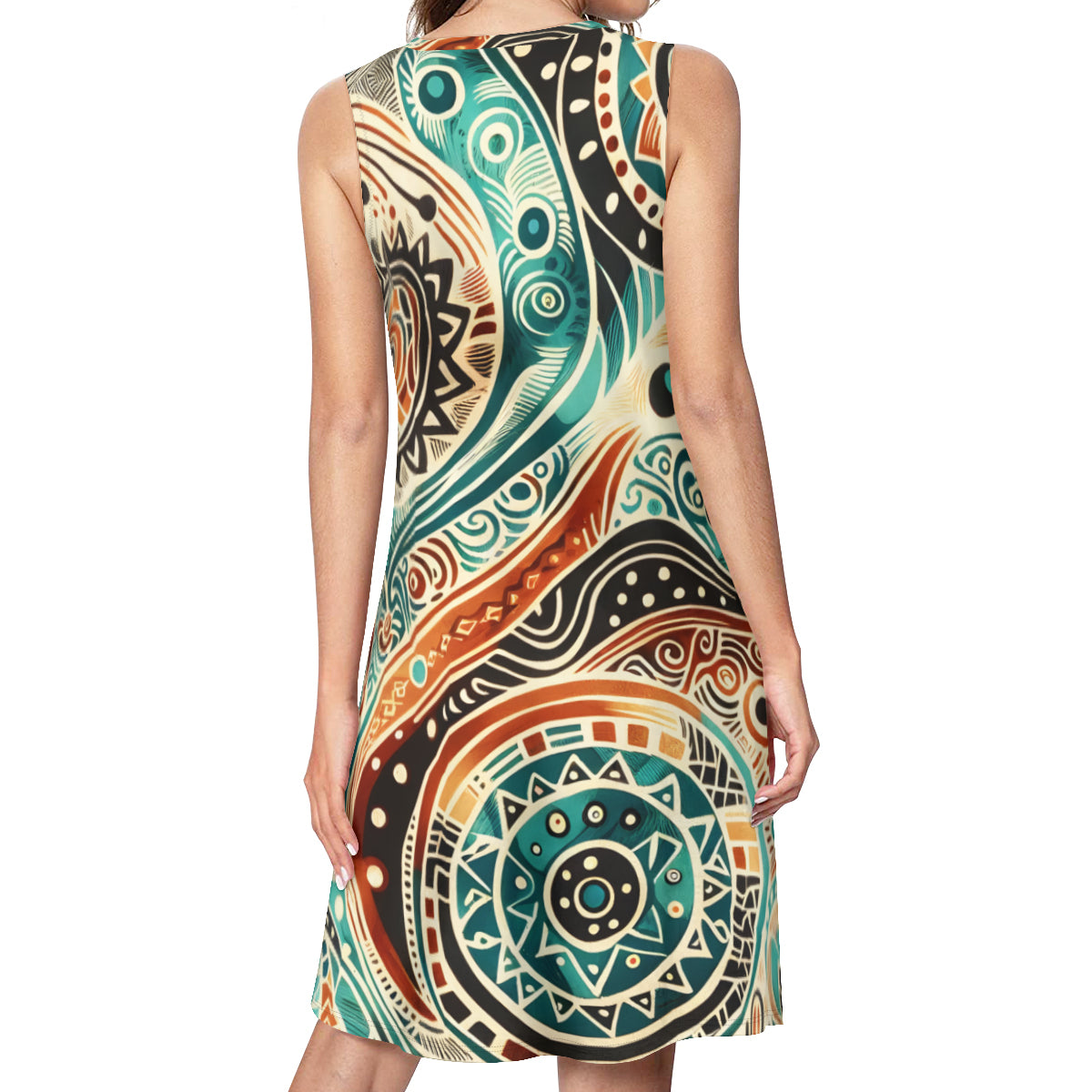 Abstract Women's Casual Dress | Polyester