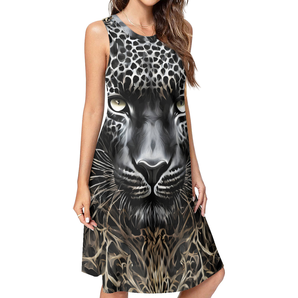 Leopard Women's Casual Dress | Polyester