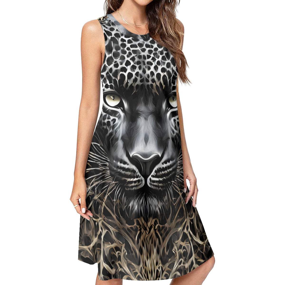 Leopard Women's Casual Dress | Polyester