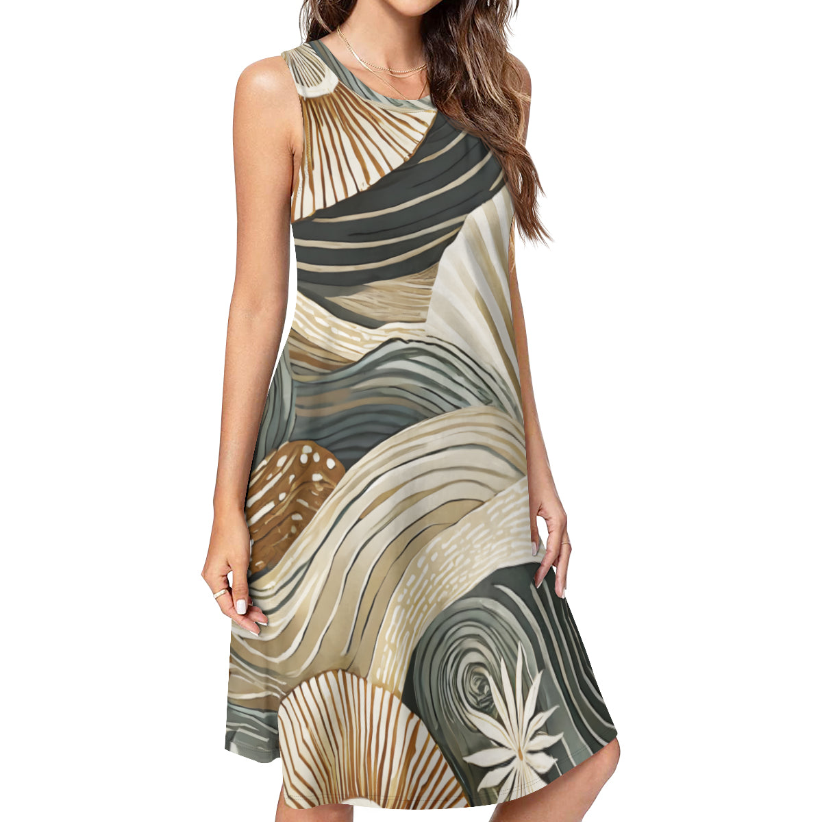 Abstract Women's Casual Dress | Polyester