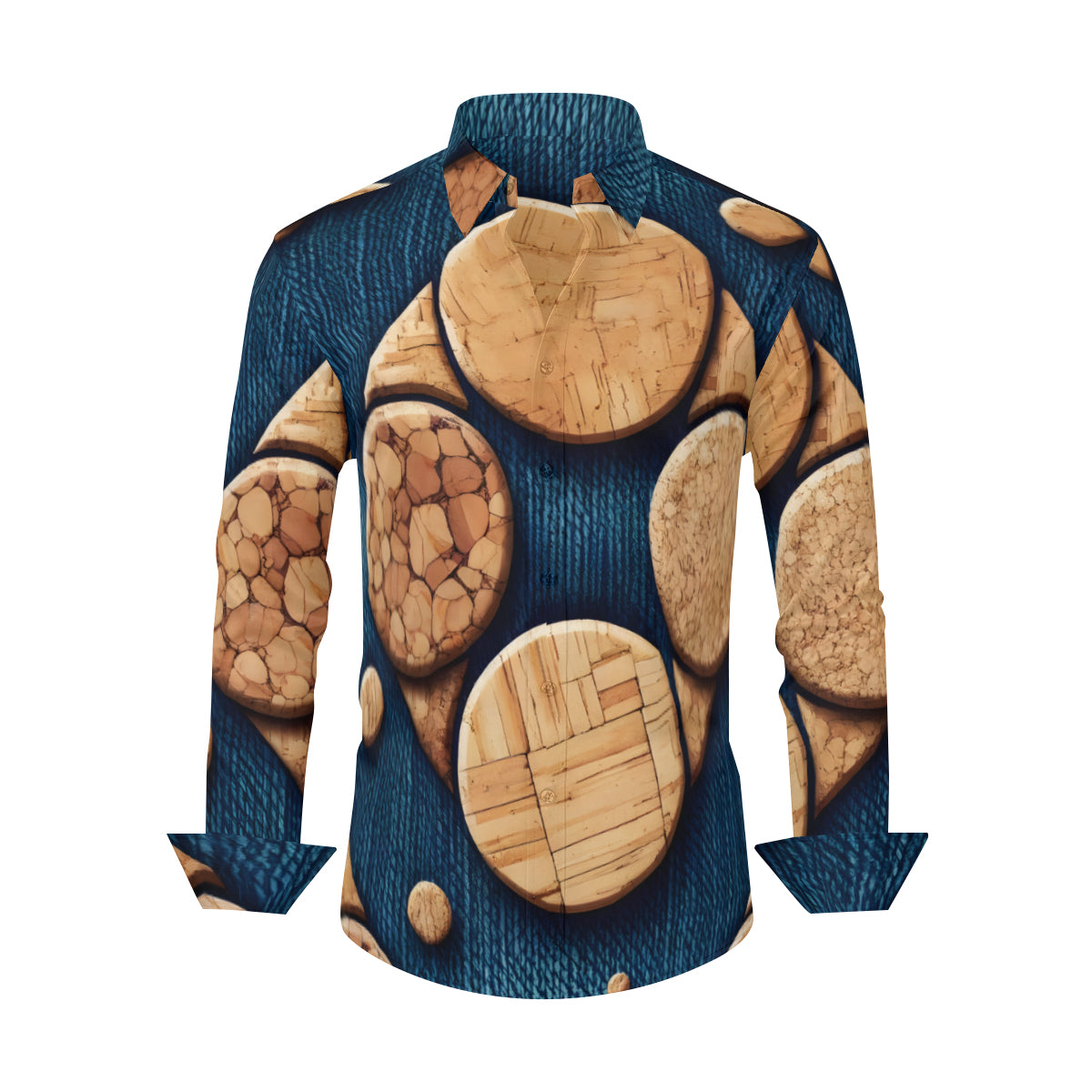Blue Cork Men's Classic Long-Sleeved Shirt | Polyester