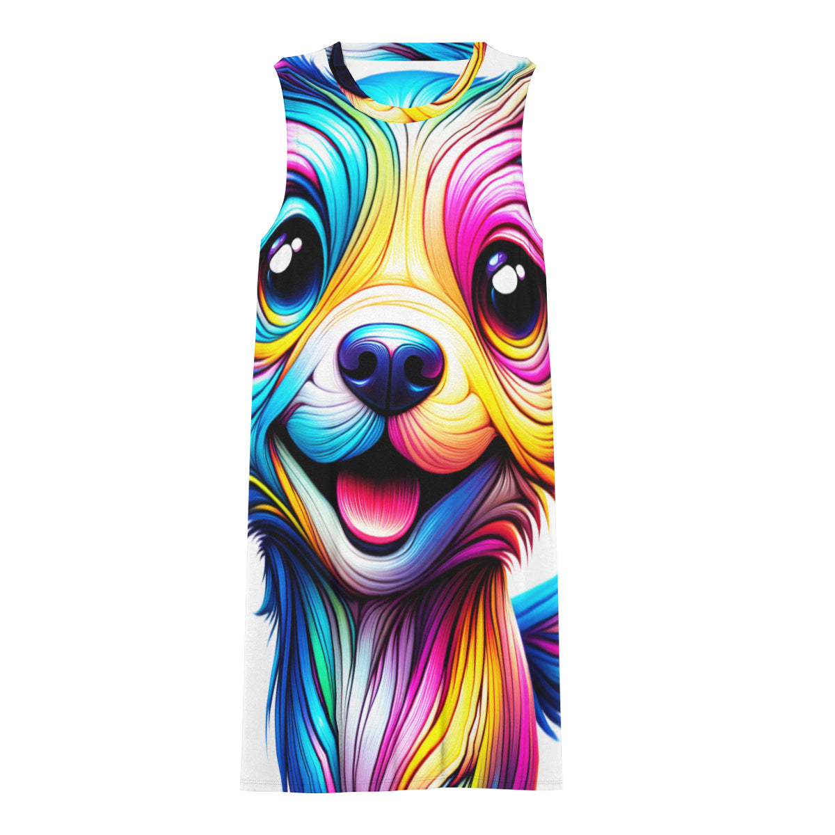 Cute Dog Women's Casual Dress | Polyester