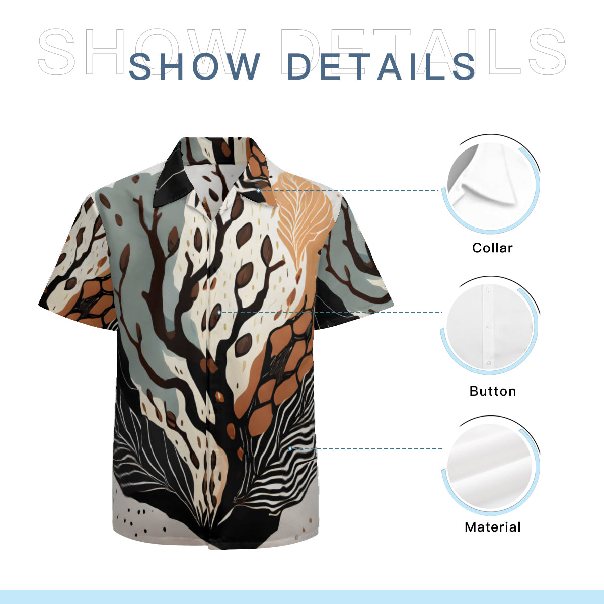 Abstract Tree Short Sleeves Men's Shirt