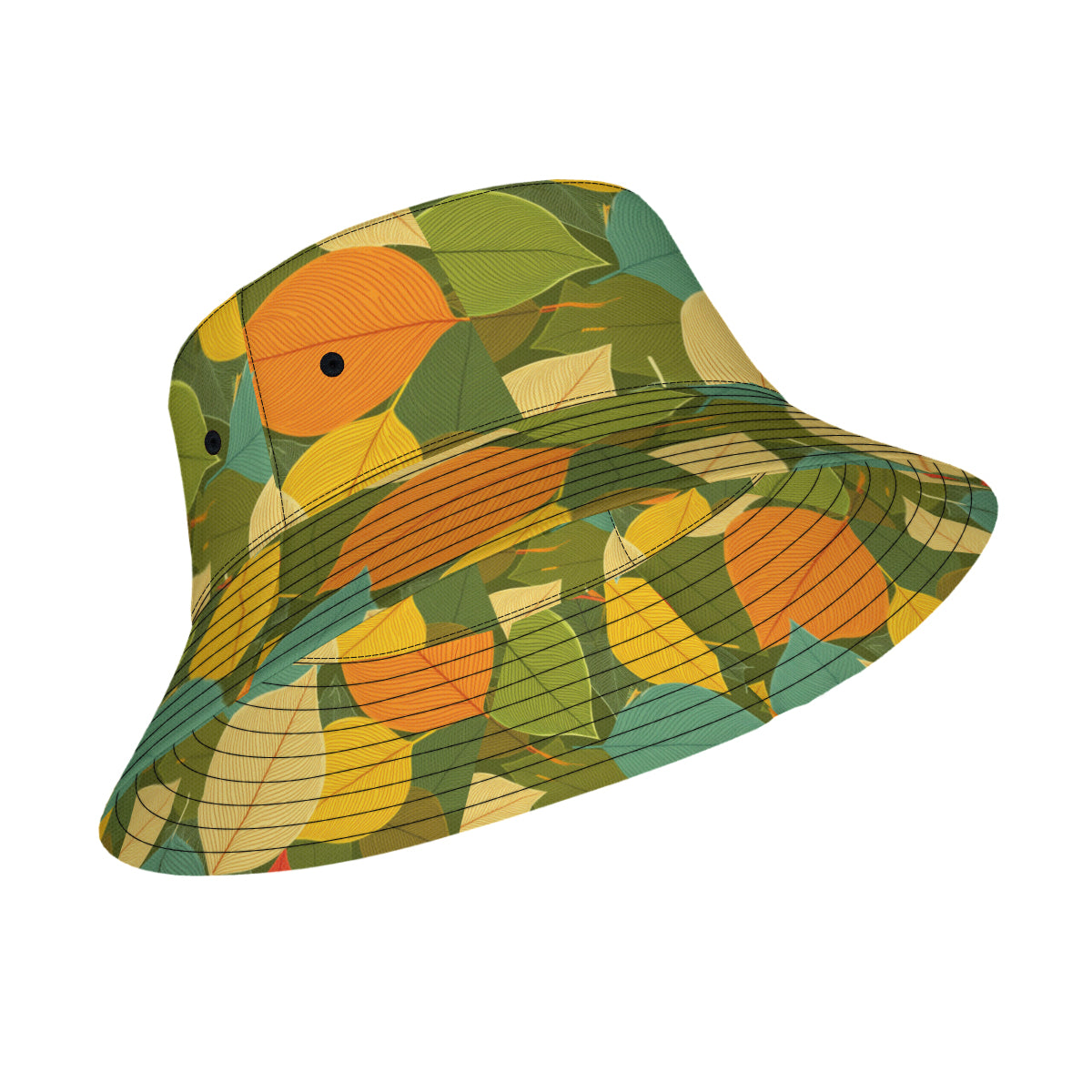 Autumn Floral Double-Sided Unisex Polyester Bucket Hat