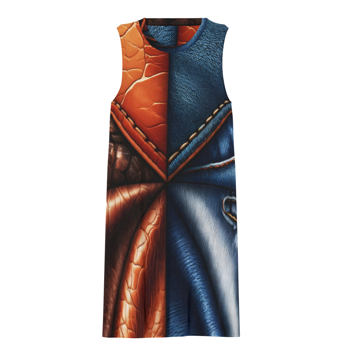 Deanim Leather Harmony Design Women's Casual Dress | Polyester