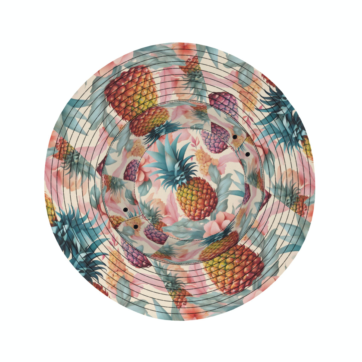 Pineapple Double-Sided Unisex Polyester Bucket Hat