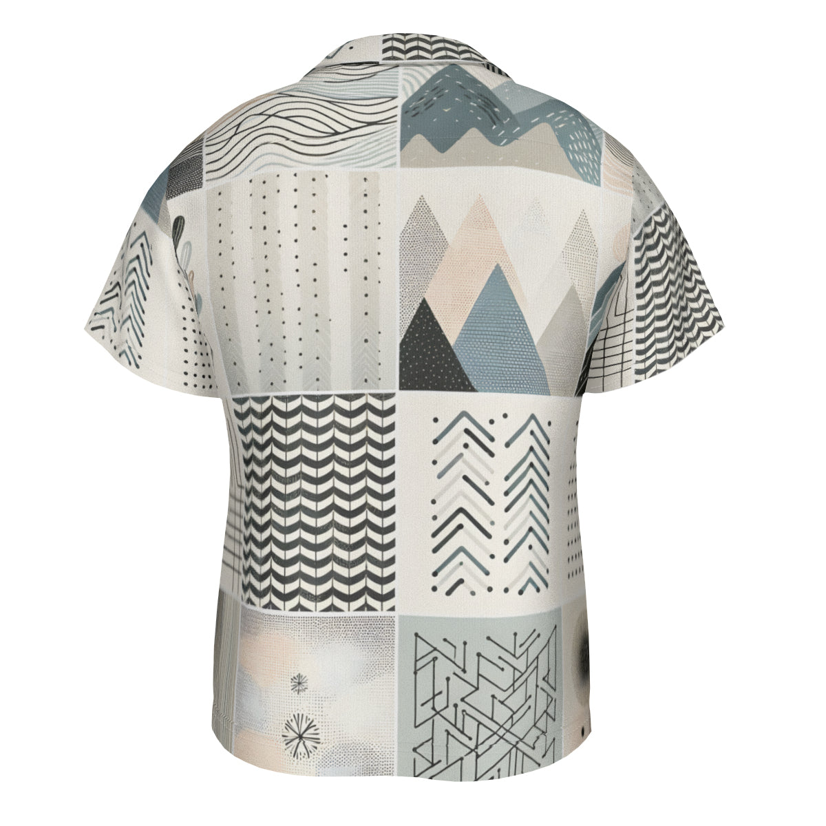 Minimalistic Floral Short Sleeves Men's Shirt