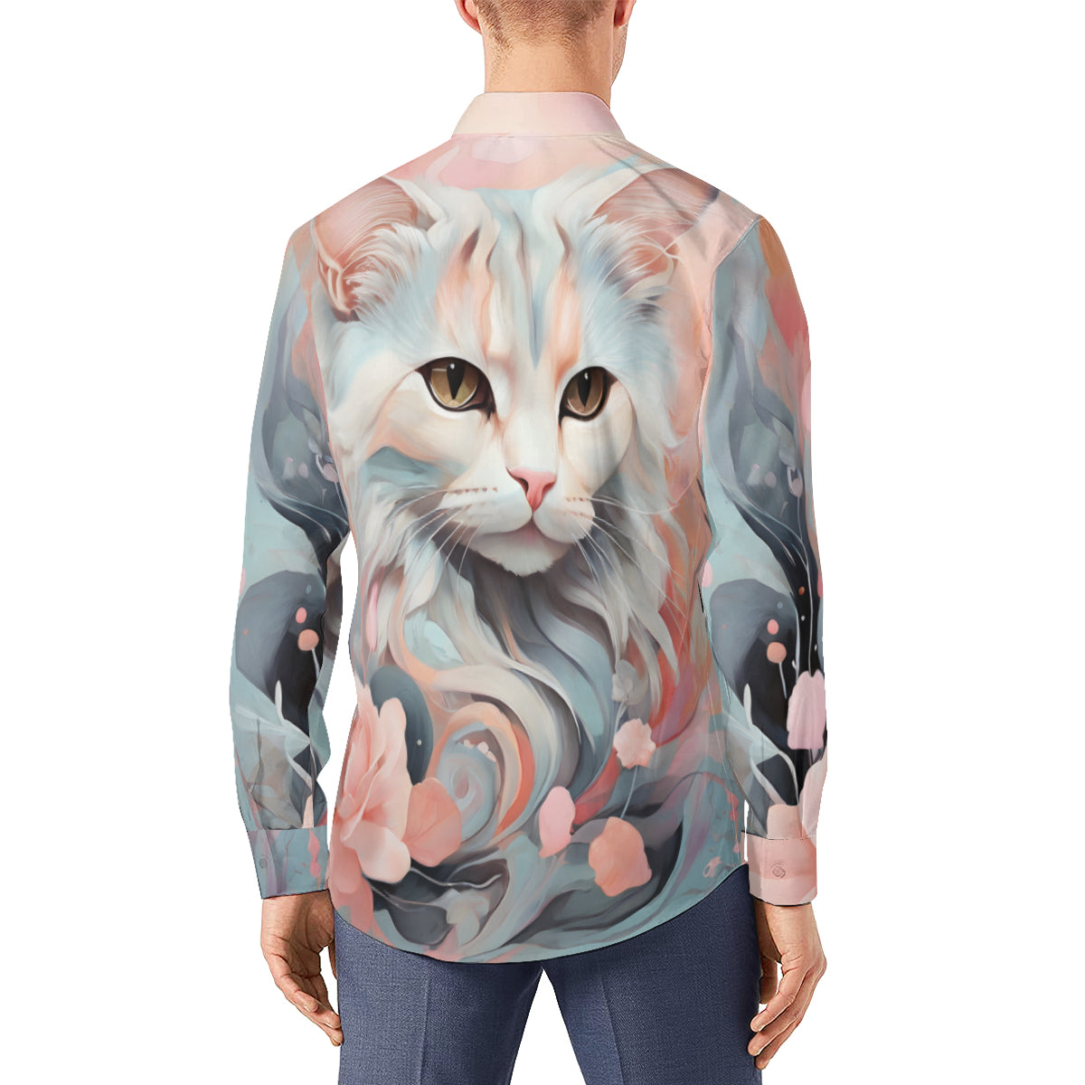 Cat Long Sleeves Men's Shirt
