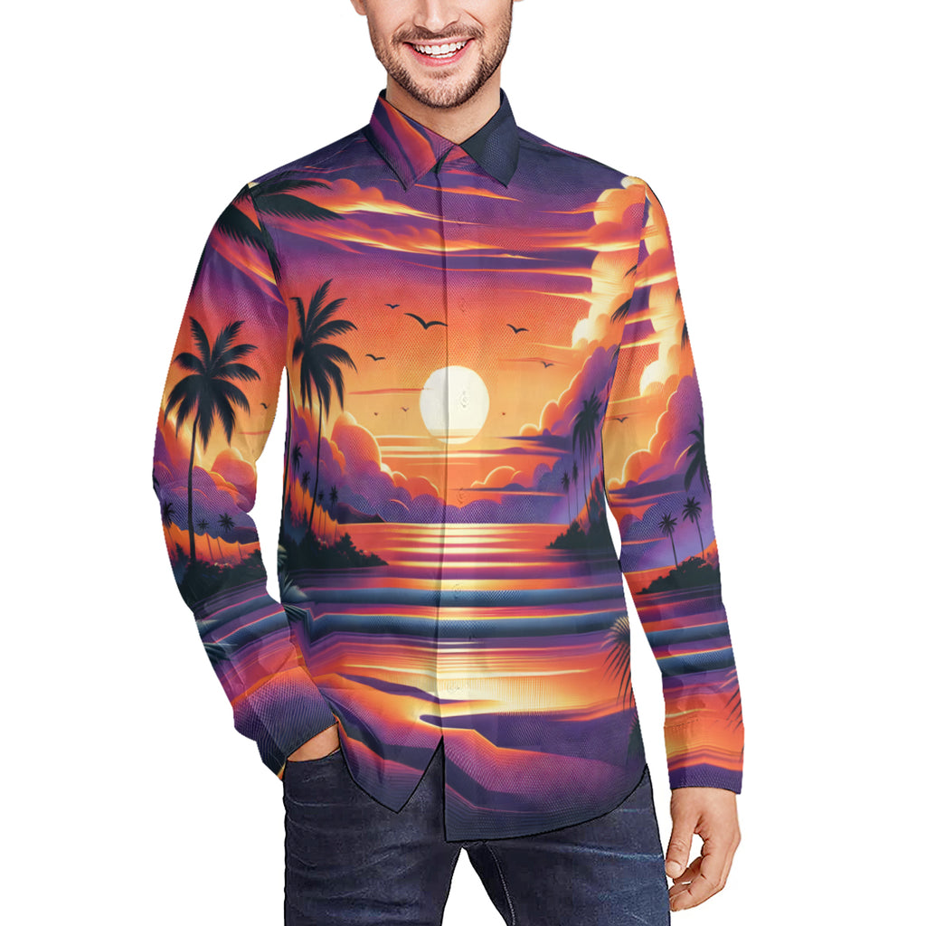 Sunrise Long Sleeves Men's Shirt