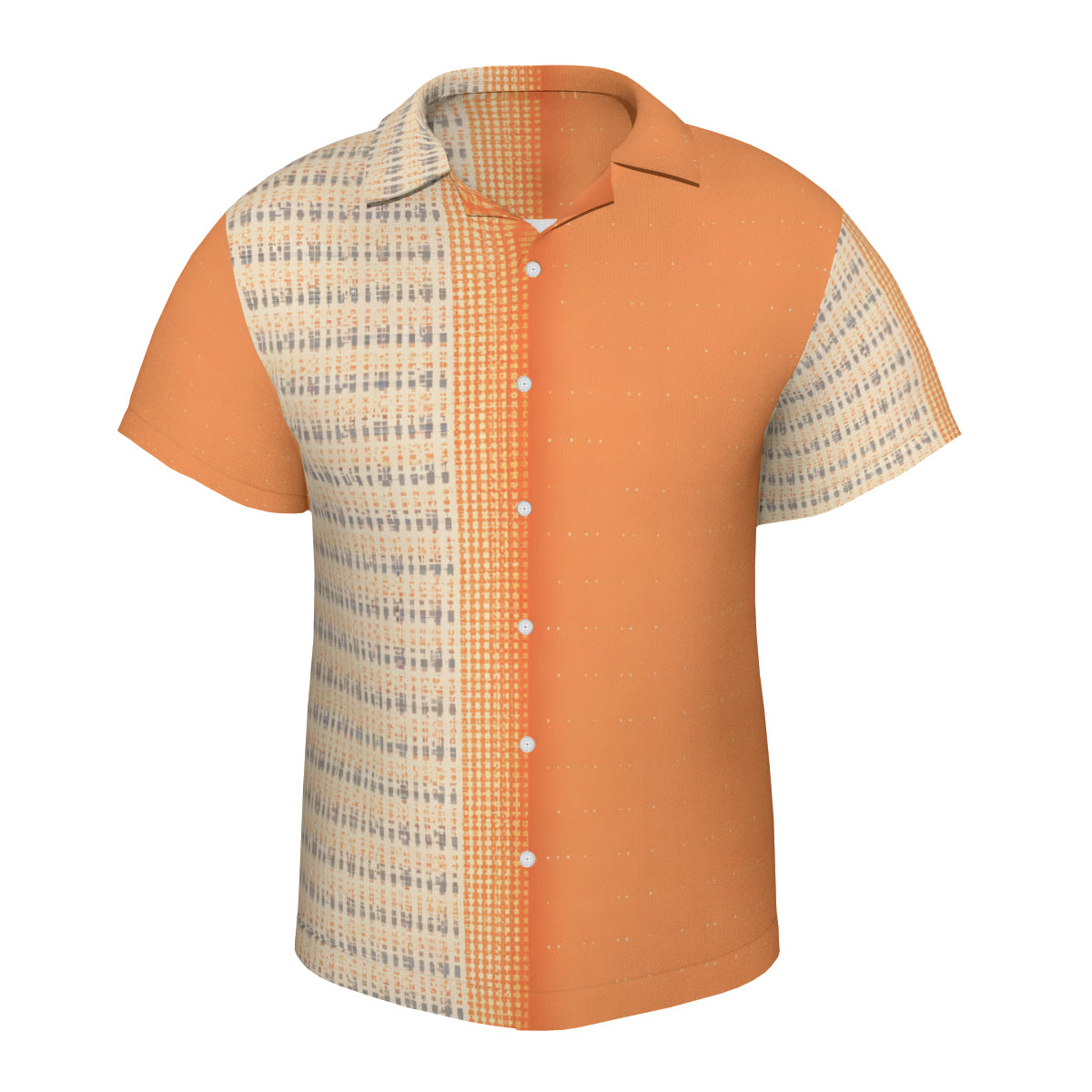 Orange Short Sleeves Men's Shirt