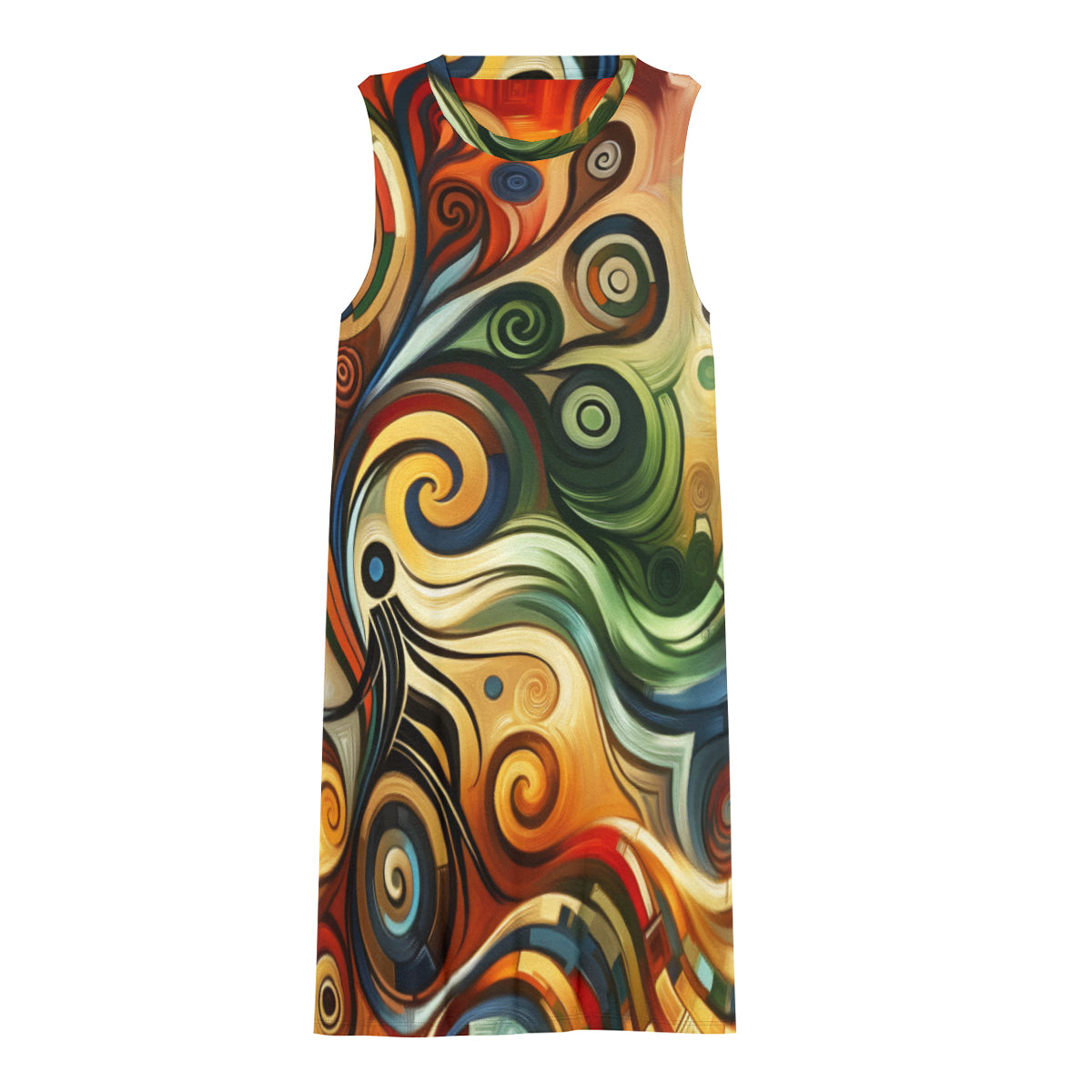 Swirling Pattern Women's Casual Dress | Polyester