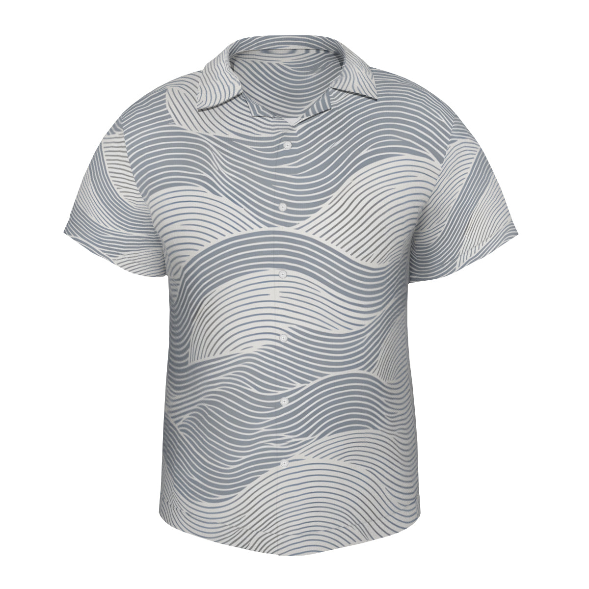 Minimalistic Geometric Short Sleeves Men's Shirt