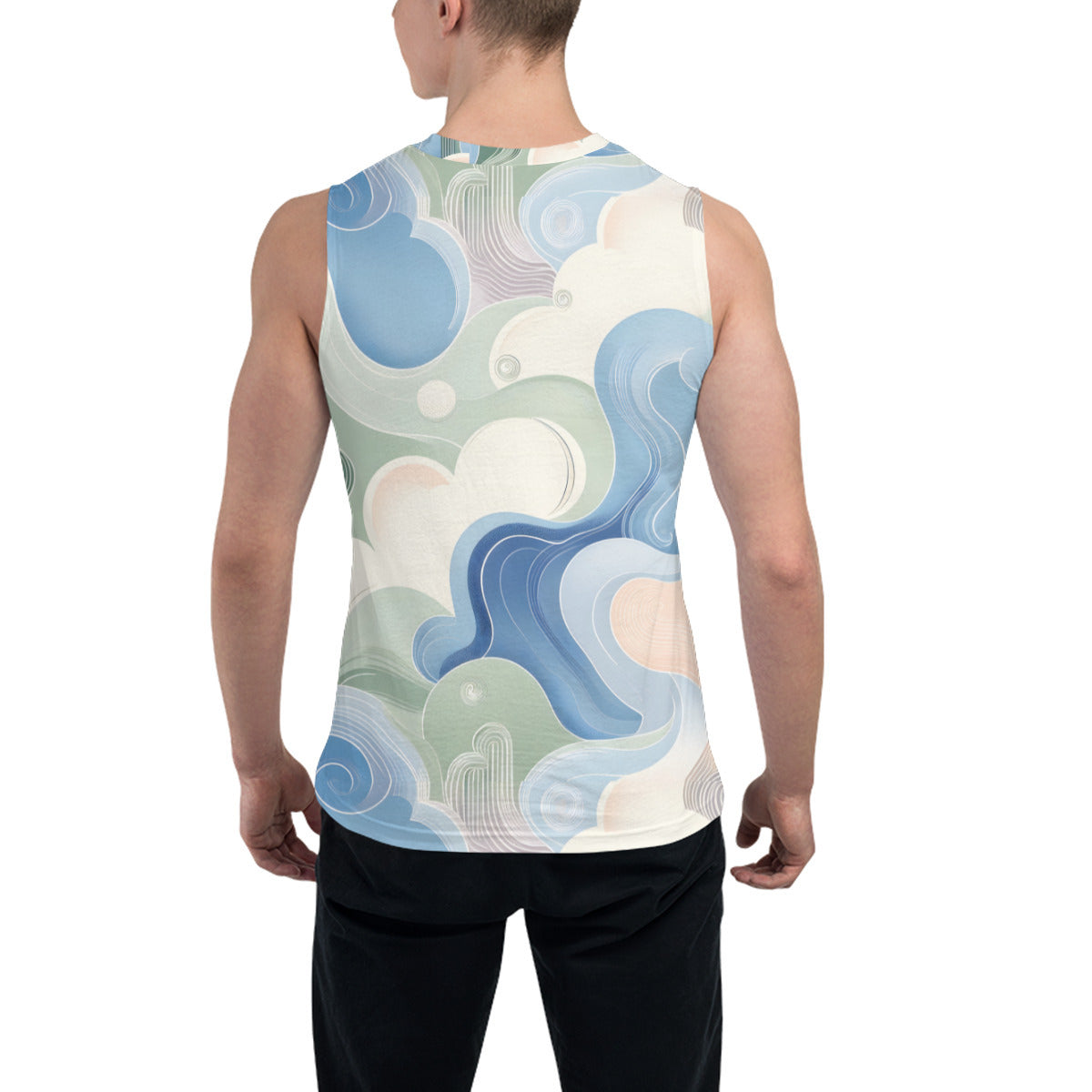 Abstract Floral Men's Sleeveless Vest｜Polyester