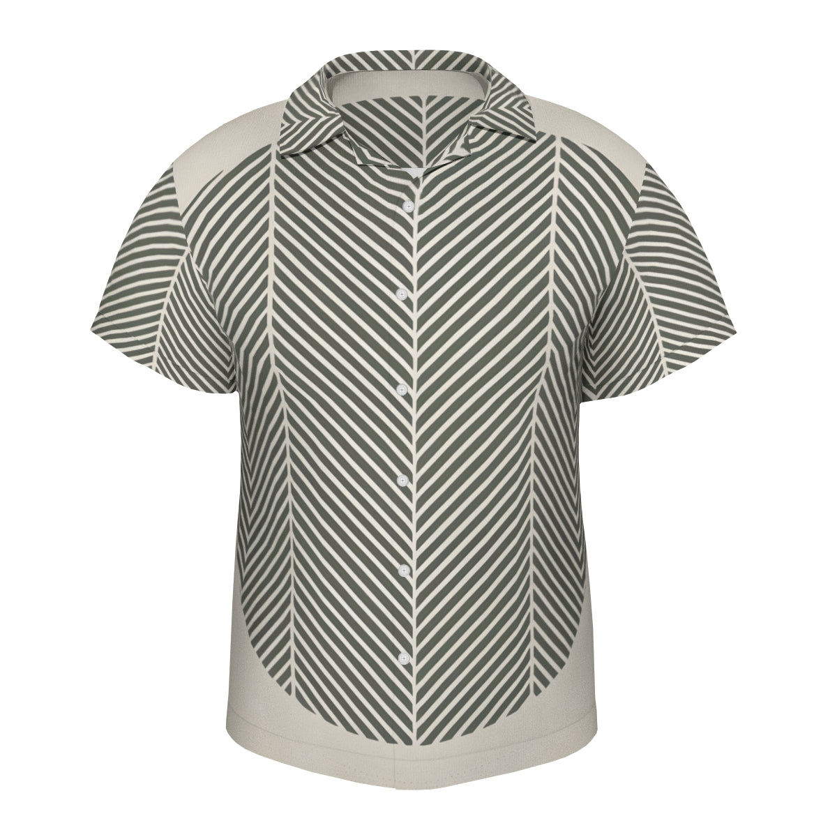 Minimalistic Geometric Short Sleeves Men's Shirt