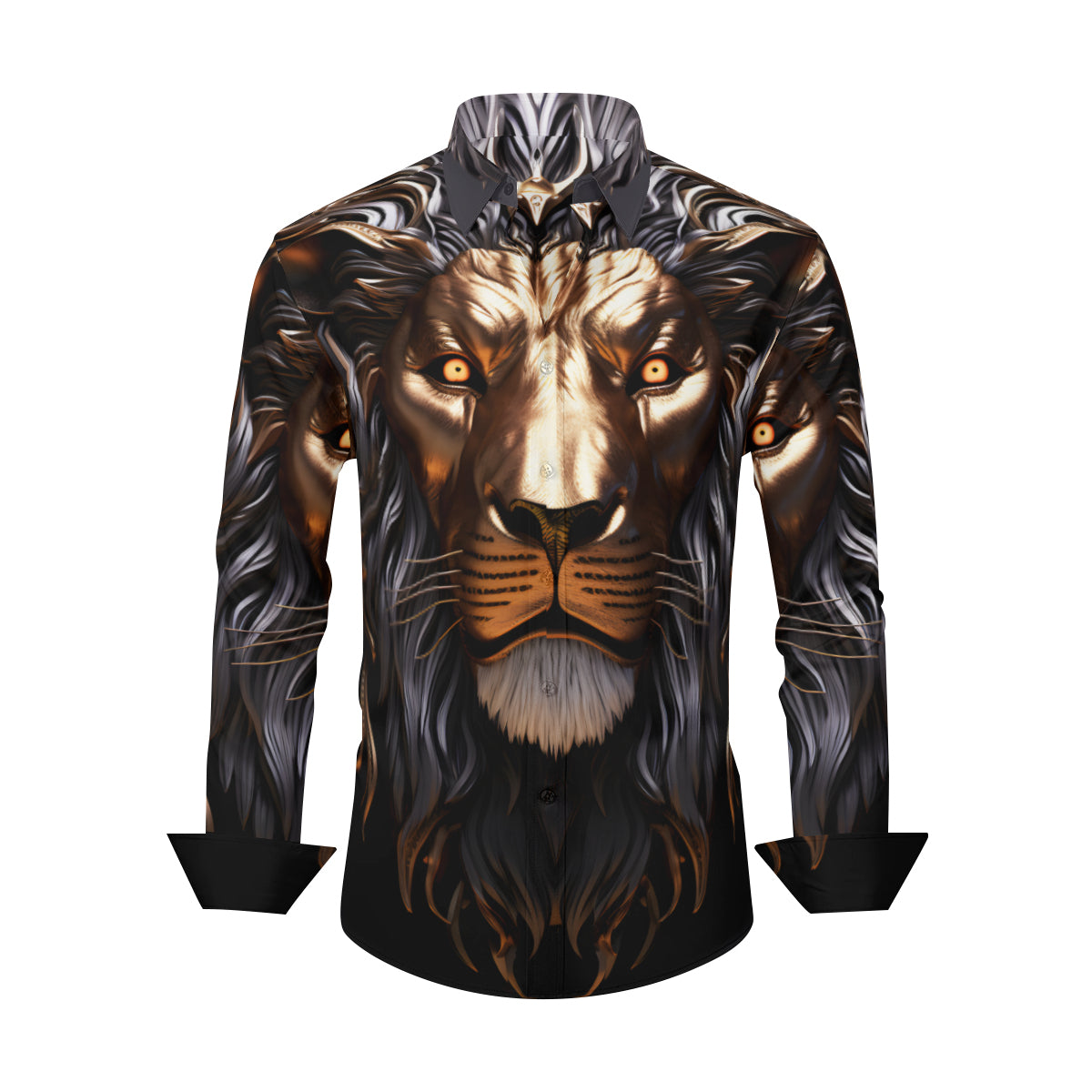 Metallic Lion Long Sleeves Men's Shirt