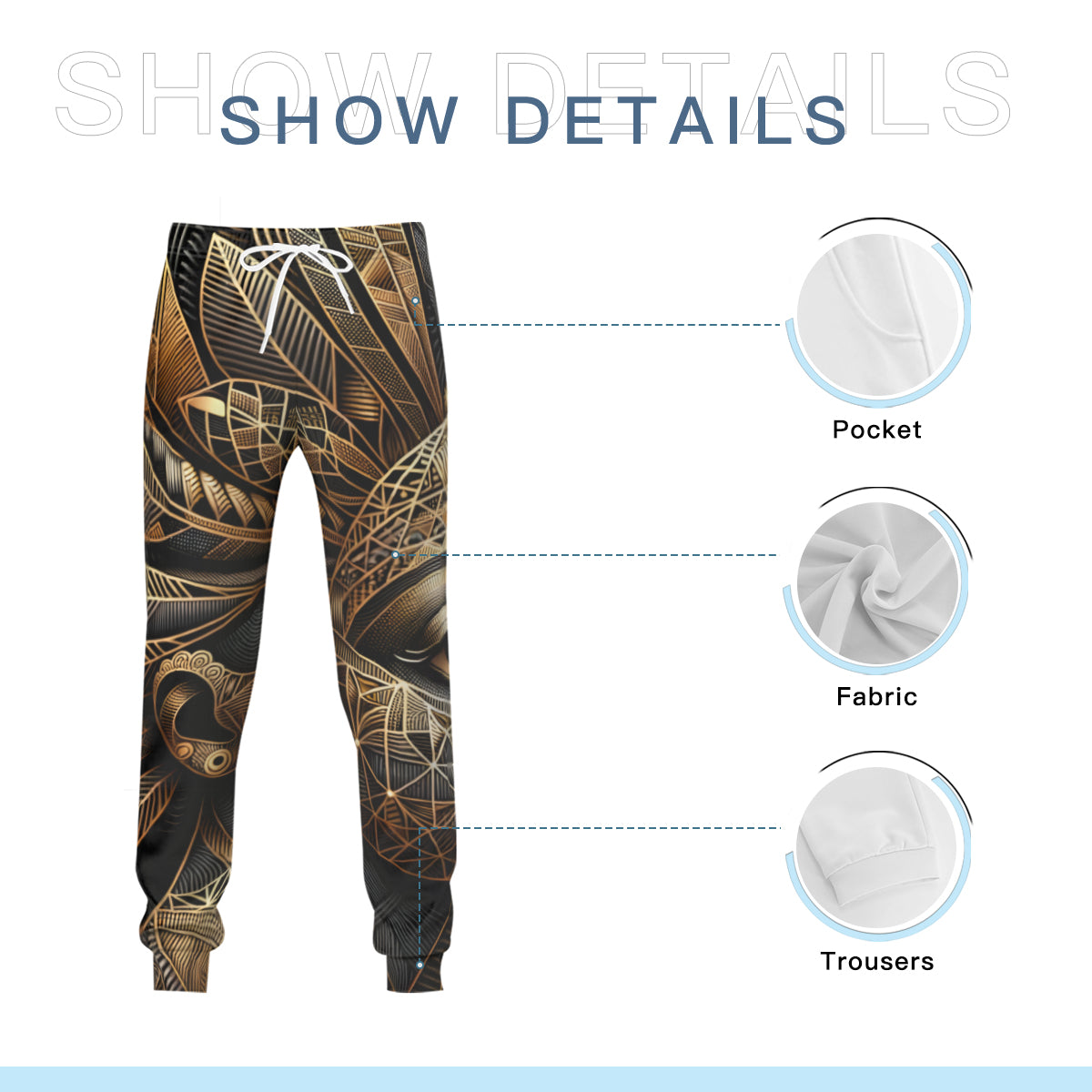 Abstract Africa Men's Adult Hoodie Set (Double-Layer Hood) | Health Fabric