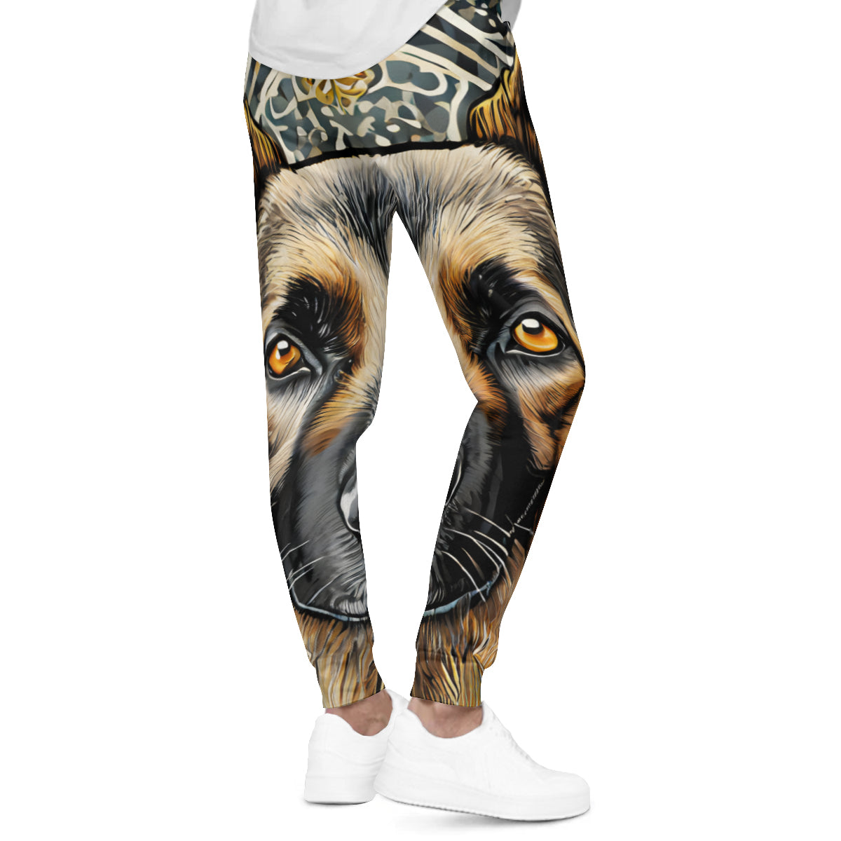 German Shepherd Dog Men's Adult Hoodie Set (Double-Layer Hood) | Health Fabric
