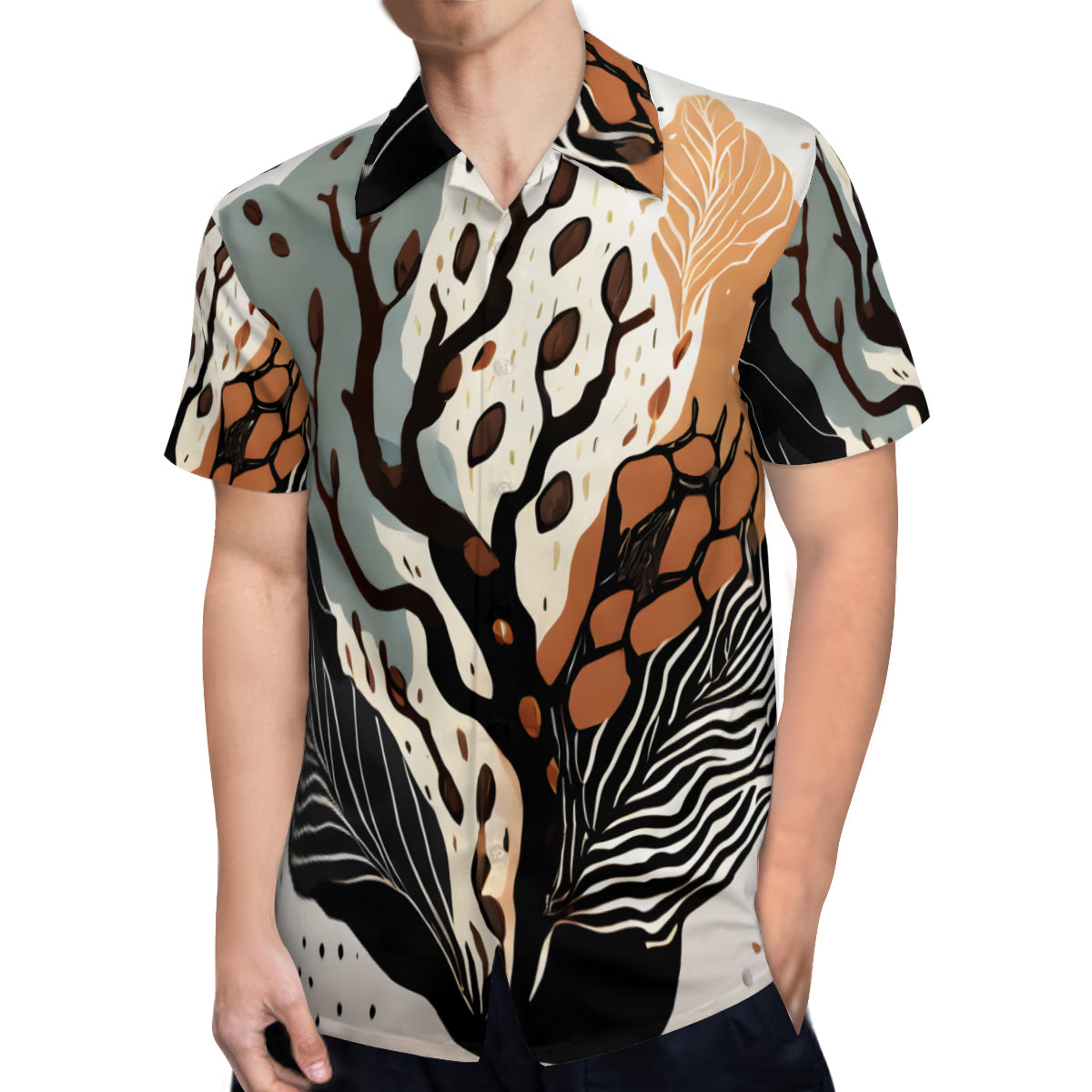 Abstract Tree Short Sleeves Men's Shirt