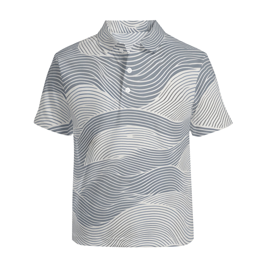 Minimalistic Geometric Men's Premium European Size POLO Shirt | 95% Polyester+5% Spandex