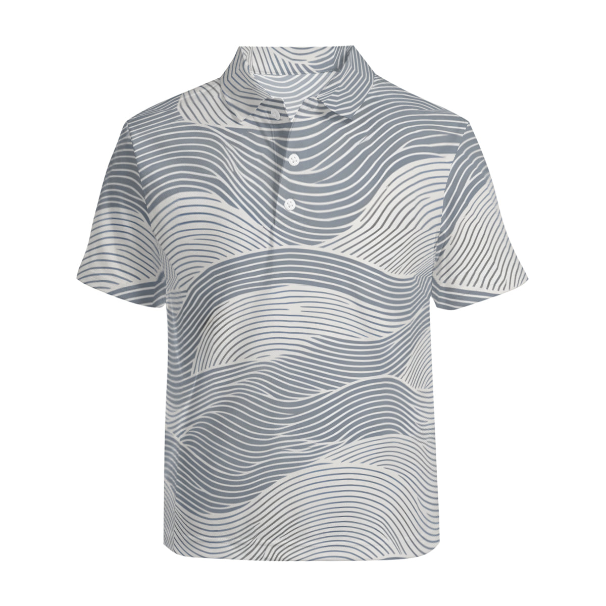 Minimalistic Geometric Men's Premium European Size POLO Shirt | 95% Polyester+5% Spandex