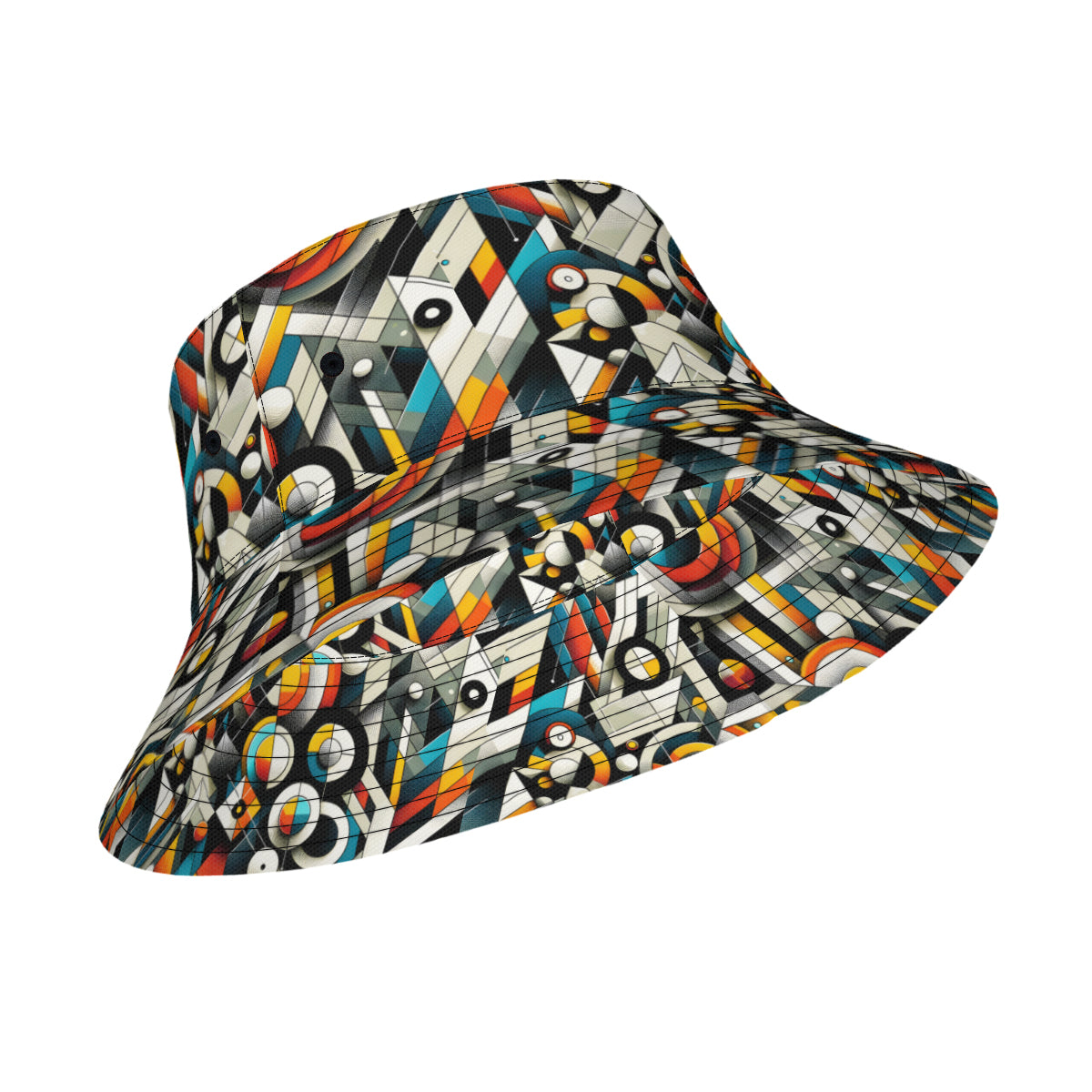 Abstract Double-Sided Unisex Polyester Bucket Hat
