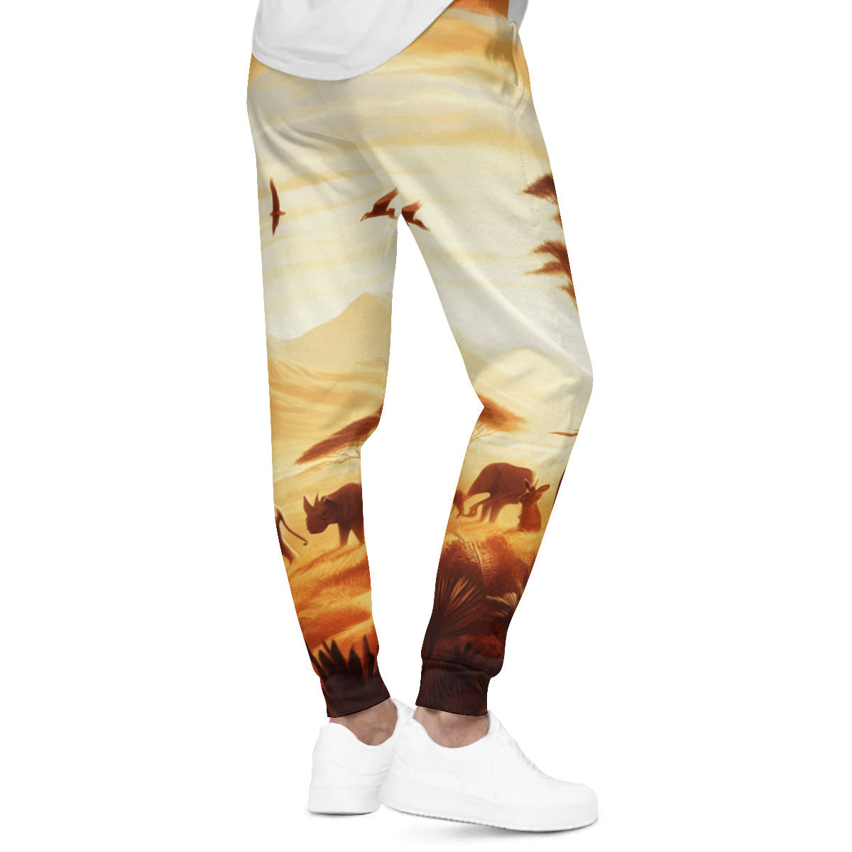 African Sunset Men's Adult Hoodie Set (Double-Layer Hood) | Health Fabric