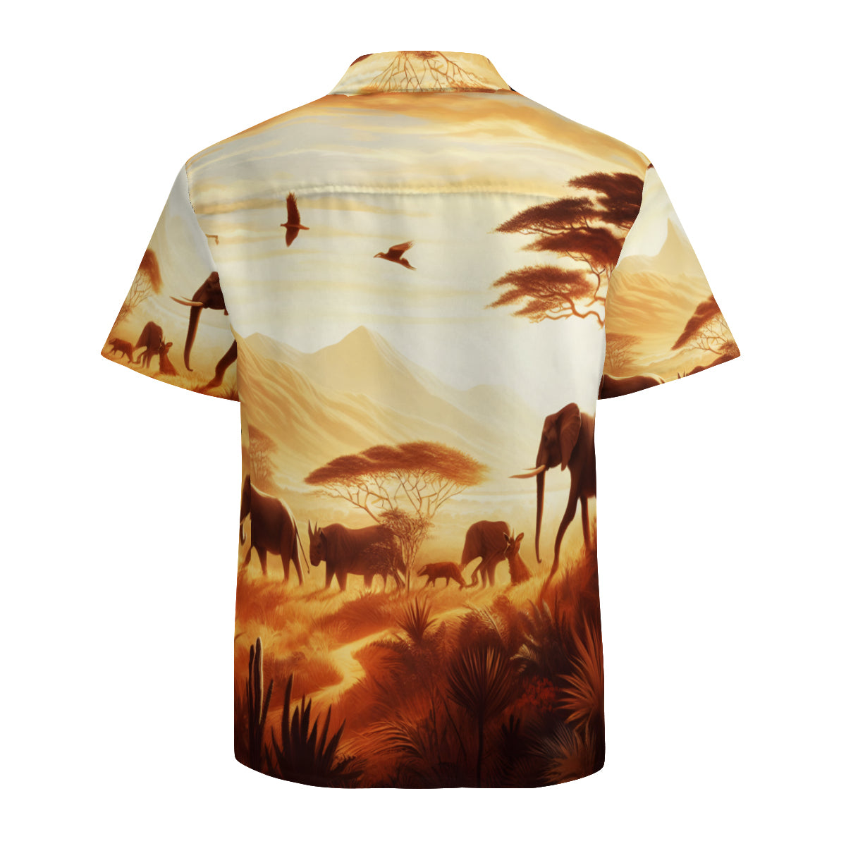 Animal Sunset Short Sleeves Men's Shirt