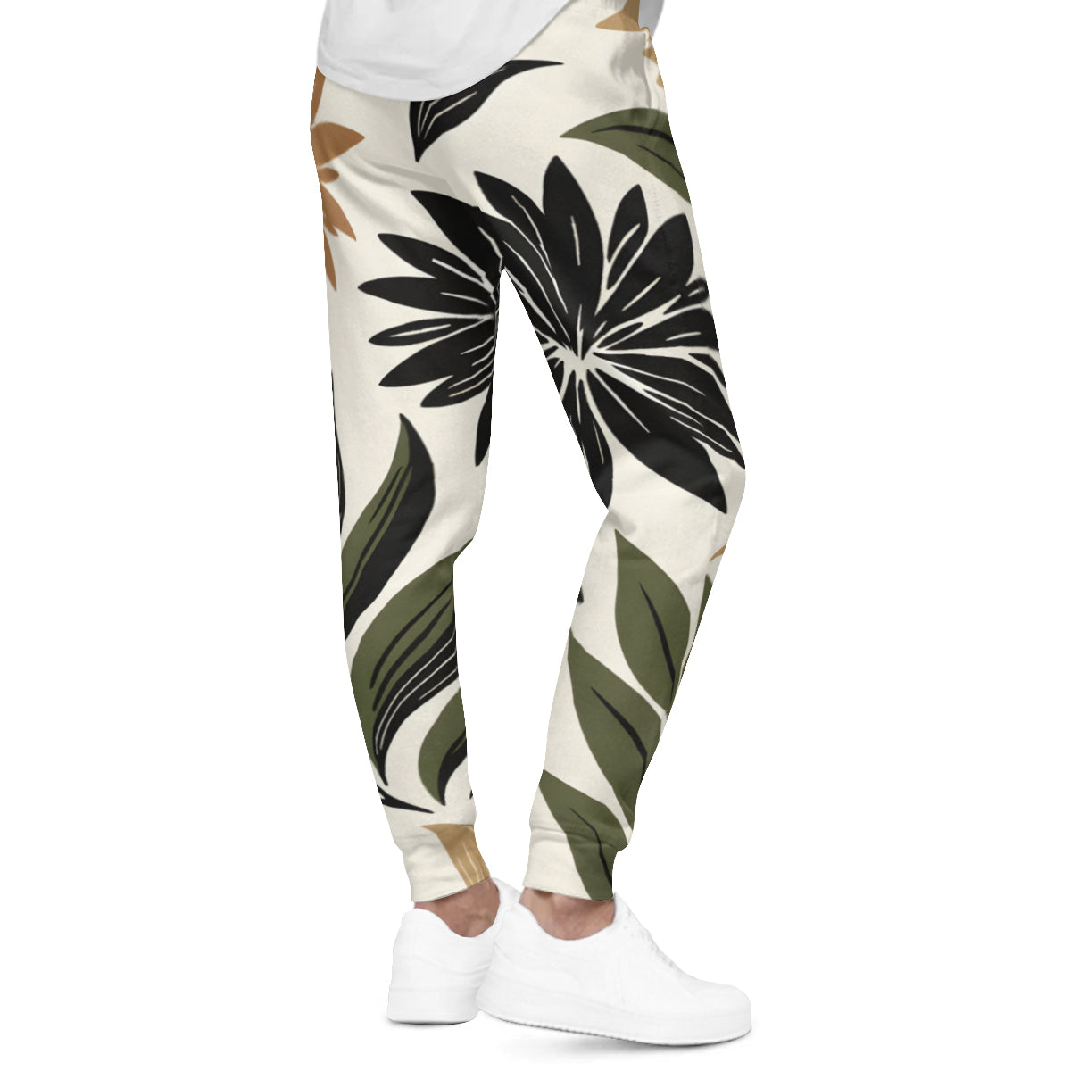 Botanical Leaves Men's Adult Hoodie Set (Double-Layer Hood) | Health Fabric