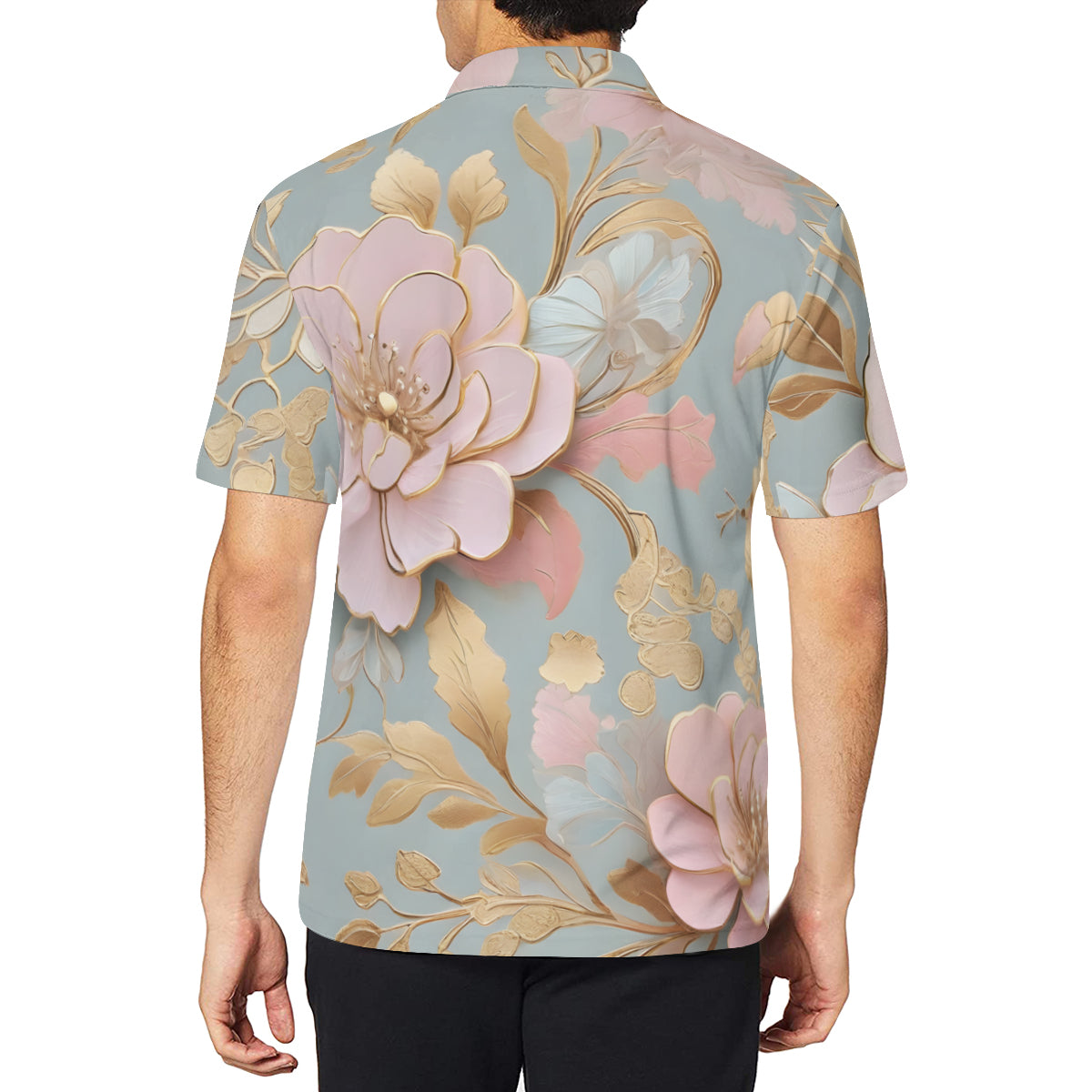 Foral Men's Premium European Size POLO Shirt | 95% Polyester+5% Spandex