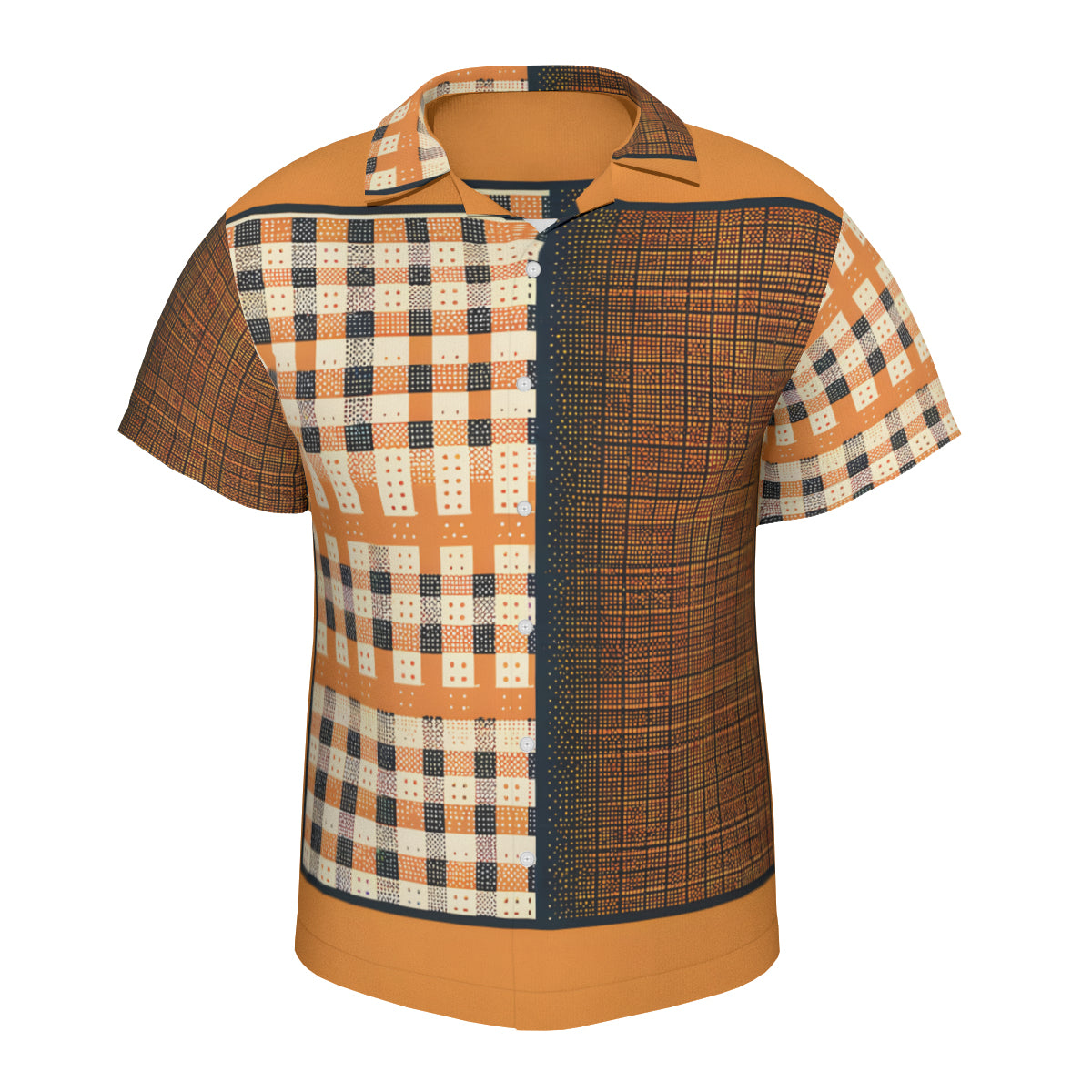 Orange Short Sleeves Men's Shirt