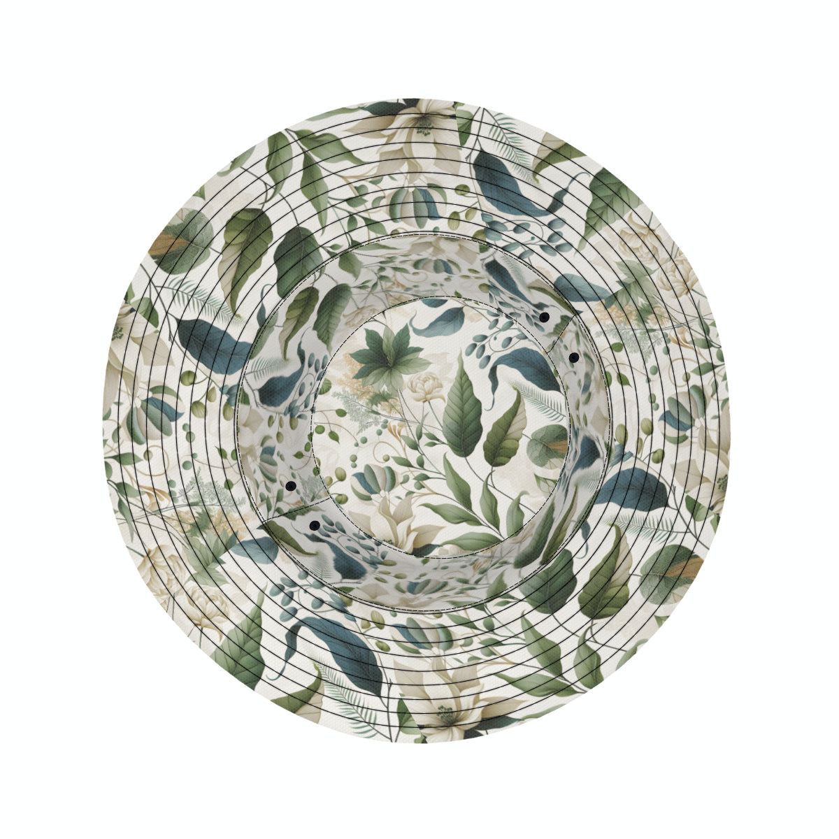 Minimalistic Floral Double-Sided Unisex Polyester Bucket Hat