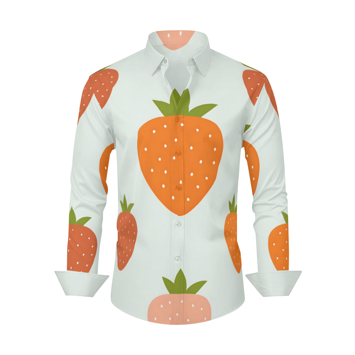 Strawberries Long Sleeves Men's Shirt