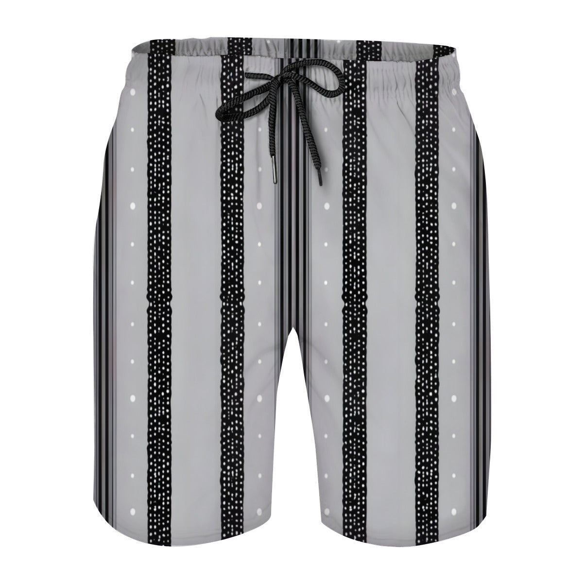 Abstract Stripes Men's Beach Shorts (Not Mesh Lined) | Polyester