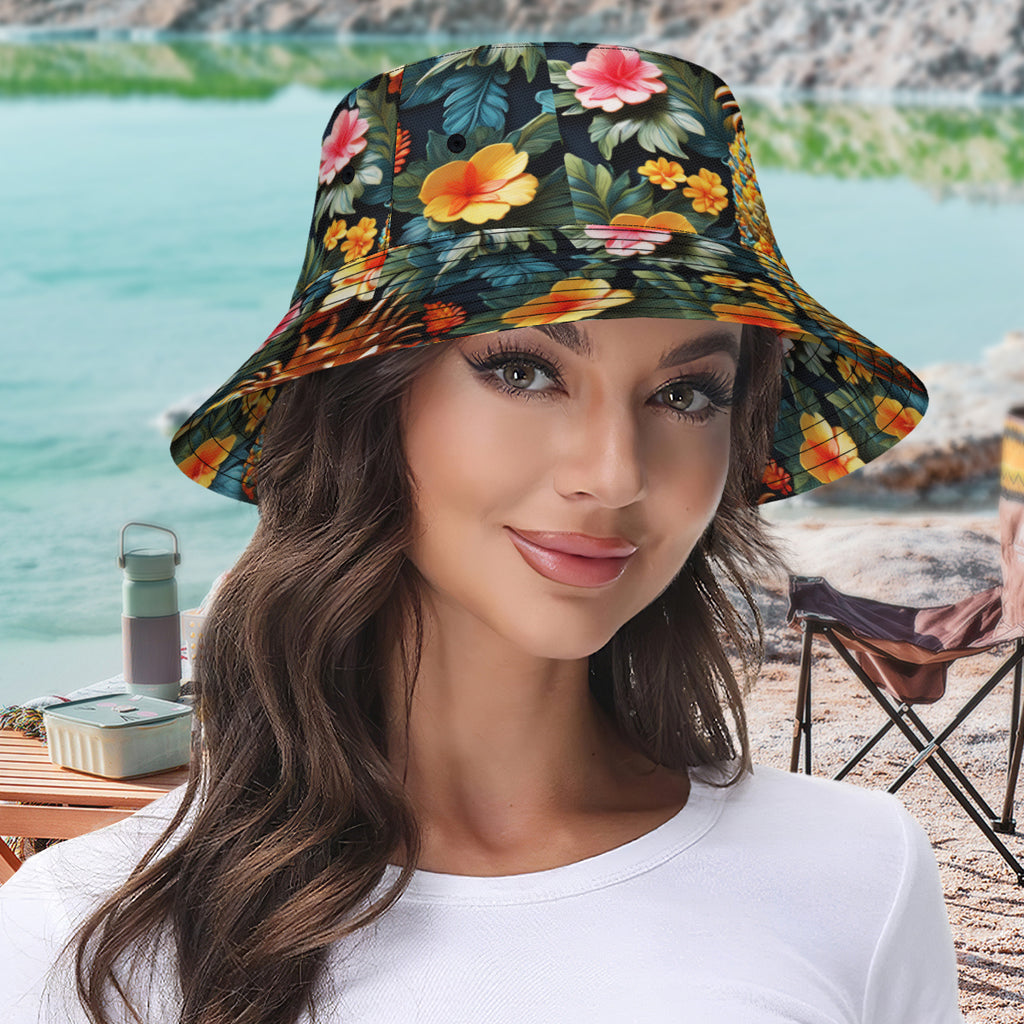 3D Pineapple Double-Sided Unisex Polyester Bucket Hat