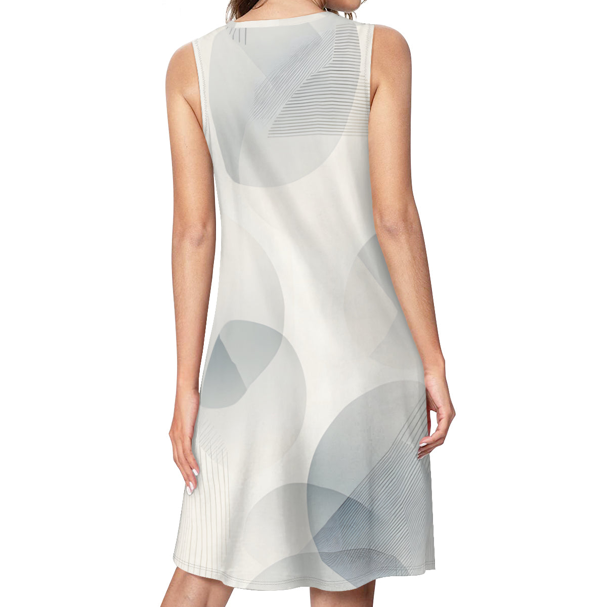 Abstract Minimal Women's Casual Dress | Polyester