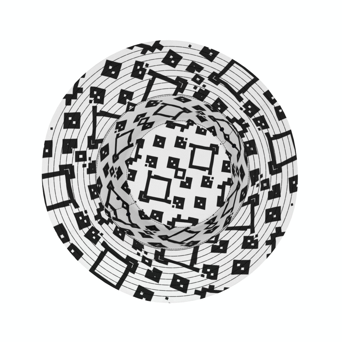 Black And White Double-Sided Unisex Polyester Bucket Hat
