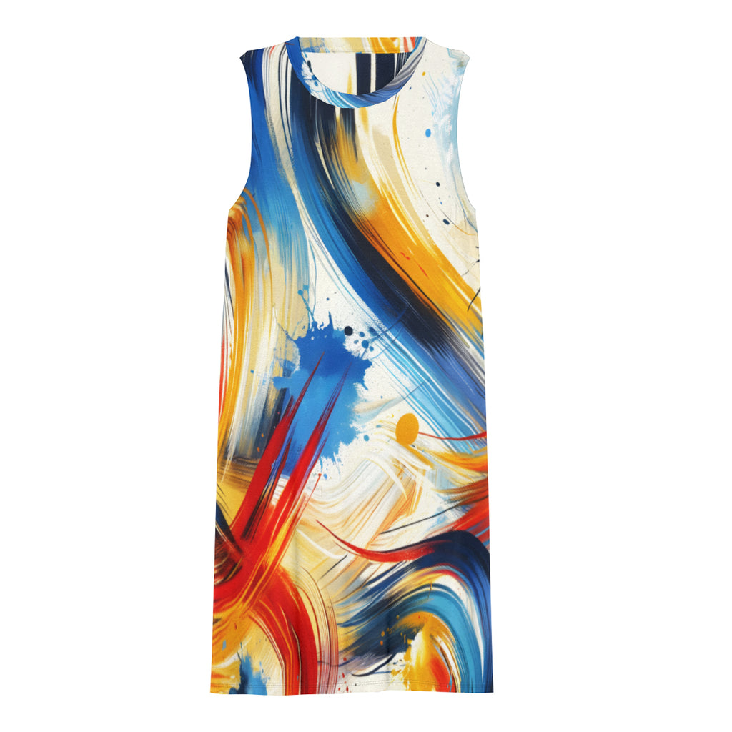 Brush Stroke Women's Casual Dress | Polyester
