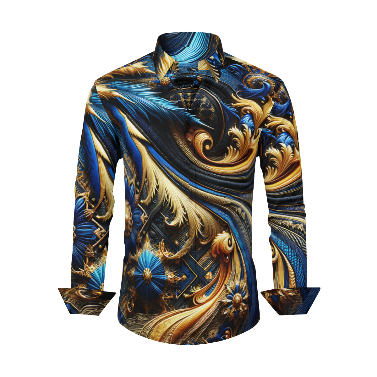 Royal Blue Long Sleeves Men's Shirt