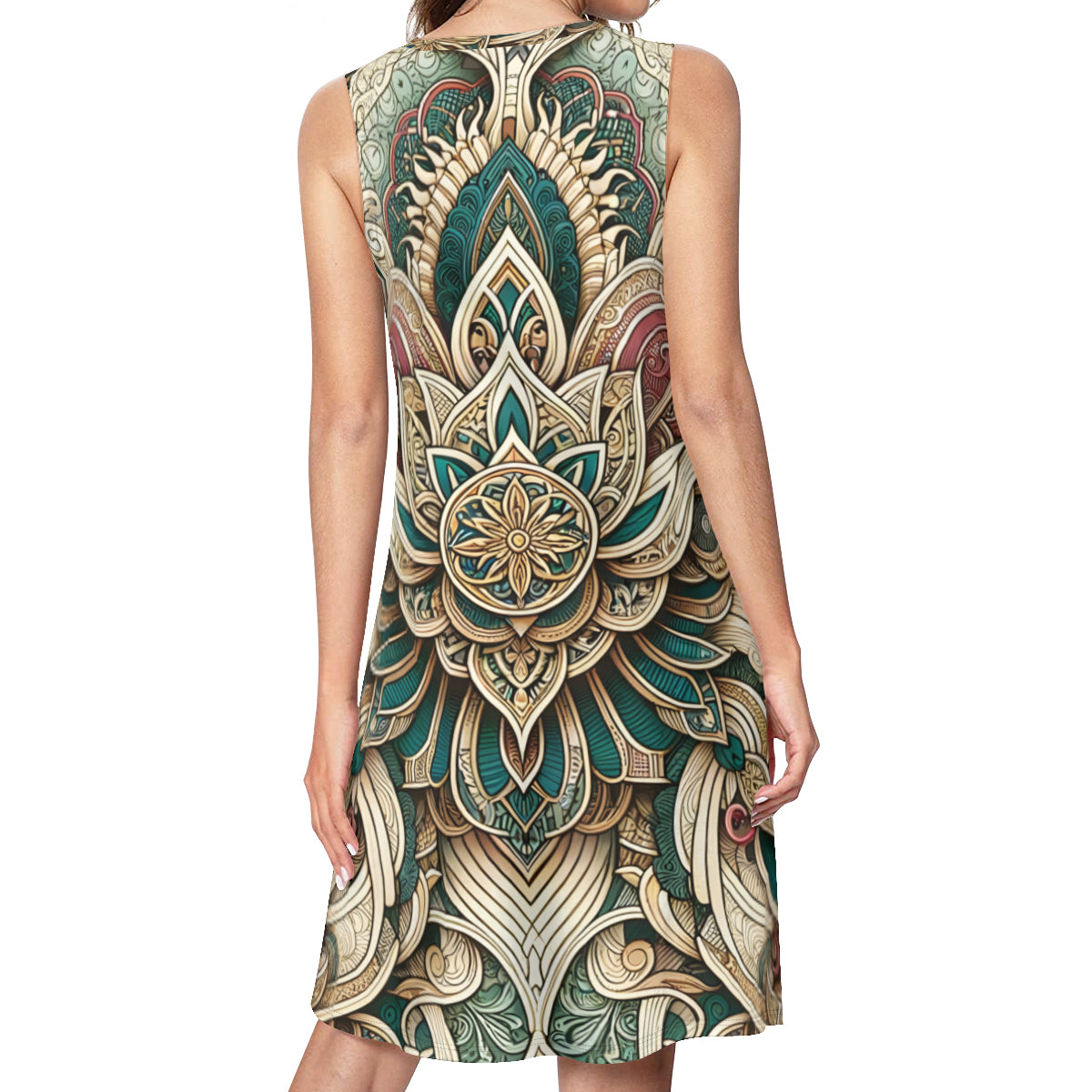 Intricate Luxury Pattern Women's Casual Dress | Polyester