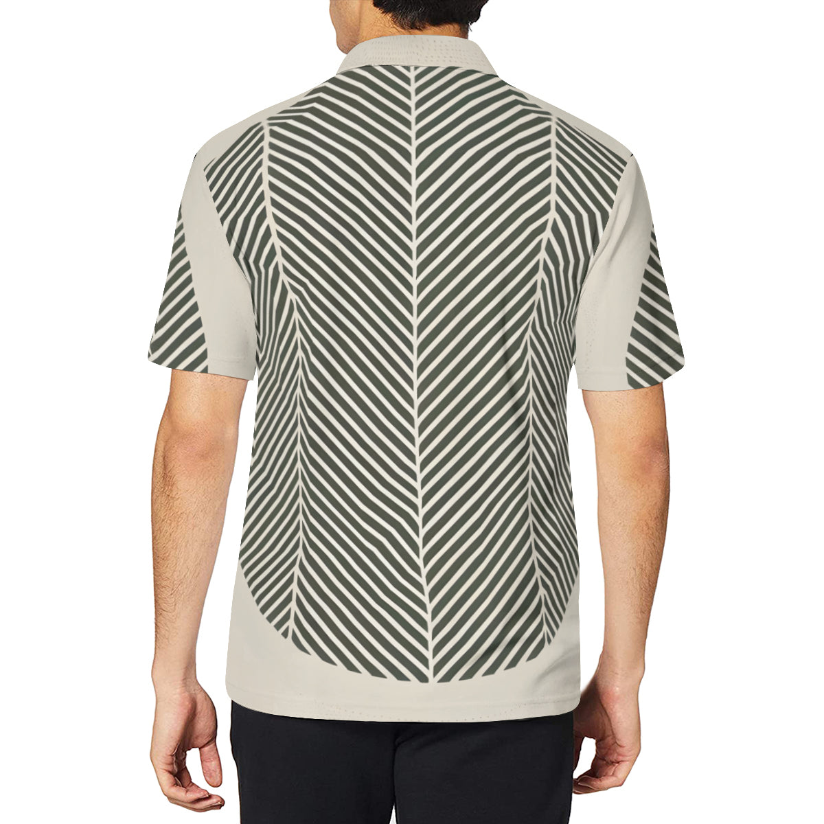 Minimalistic Geometric Men's Premium European Size POLO Shirt | 95% Polyester+5% Spandex