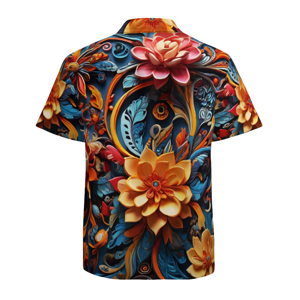 Floral Short Sleeves Men's Shirt